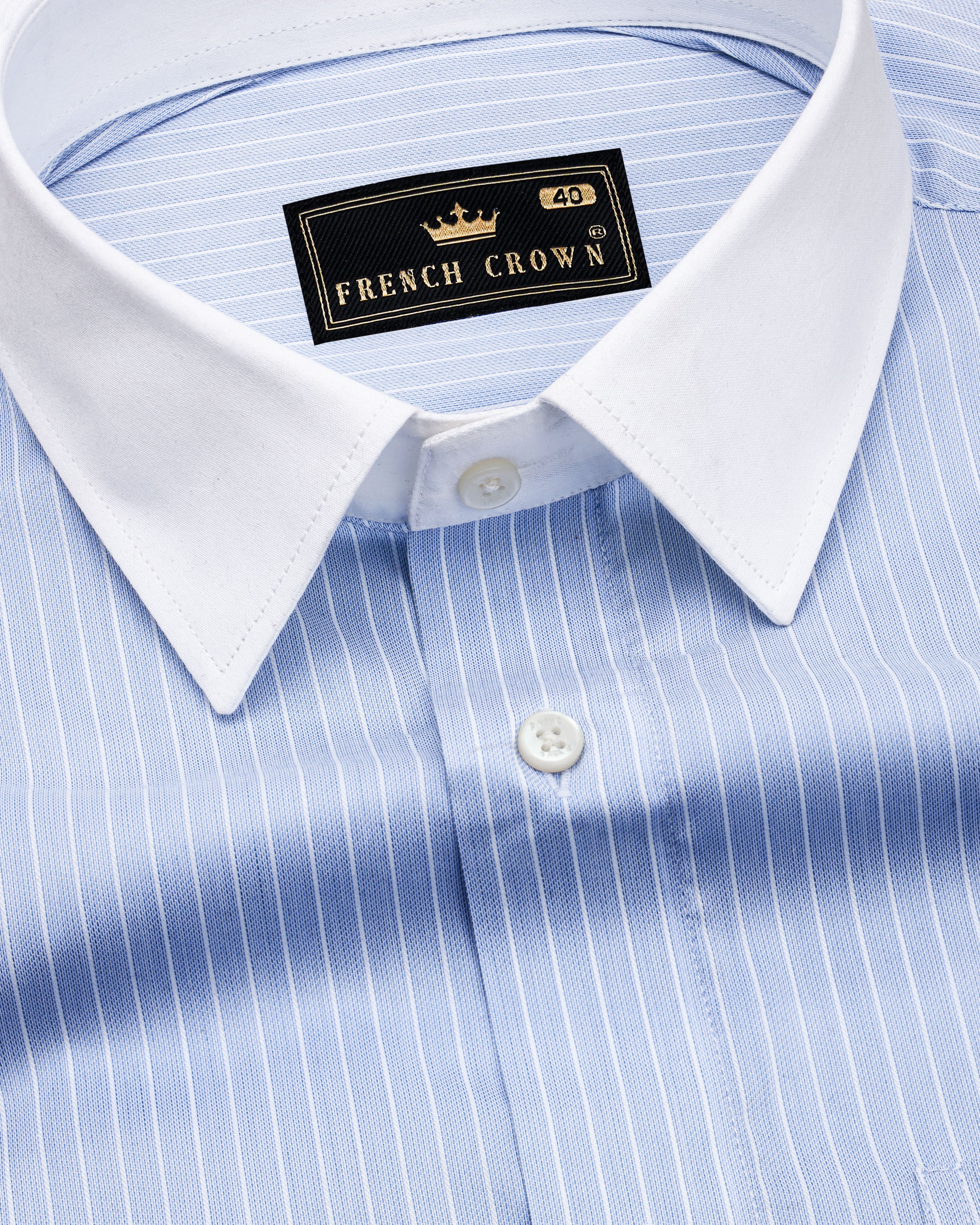 Casper Blue Twill Striped with White Collar Premium Cotton Shirt 8653-WCC-38,8653-WCC-H-38,8653-WCC-39,8653-WCC-H-39,8653-WCC-40,8653-WCC-H-40,8653-WCC-42,8653-WCC-H-42,8653-WCC-44,8653-WCC-H-44,8653-WCC-46,8653-WCC-H-46,8653-WCC-48,8653-WCC-H-48,8653-WCC-50,8653-WCC-H-50,8653-WCC-52,8653-WCC-H-52