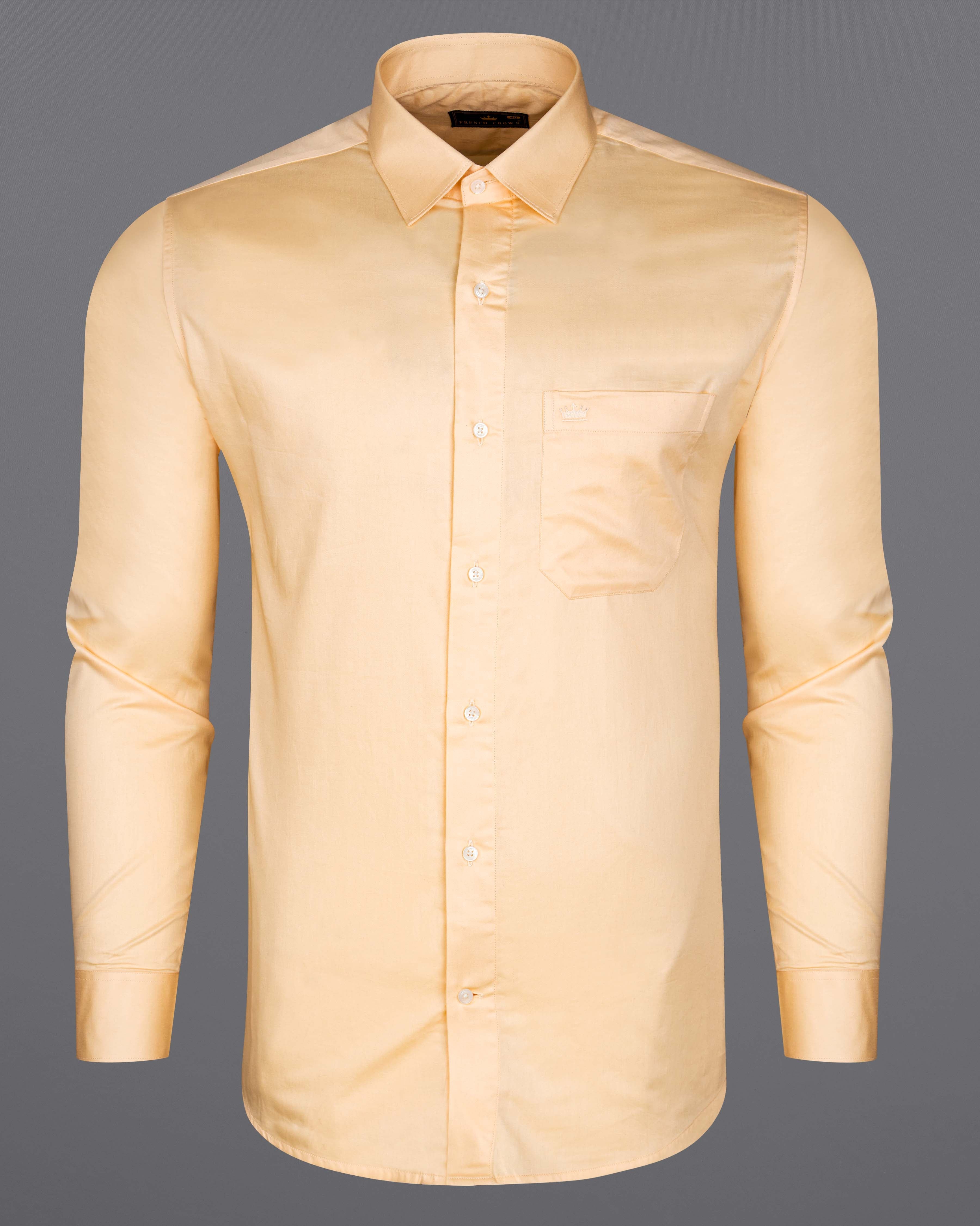 Hampton Cream Subtle Sheen Super Soft Premium Cotton Shirt 8667-38, 8667-H-38, 8667-39, 8667-H-39, 8667-40, 8667-H-40, 8667-42, 8667-H-42, 8667-44, 8667-H-44, 8667-46, 8667-H-46, 8667-48, 8667-H-48, 8667-50, 8667-H-50, 8667-52, 8667-H-52