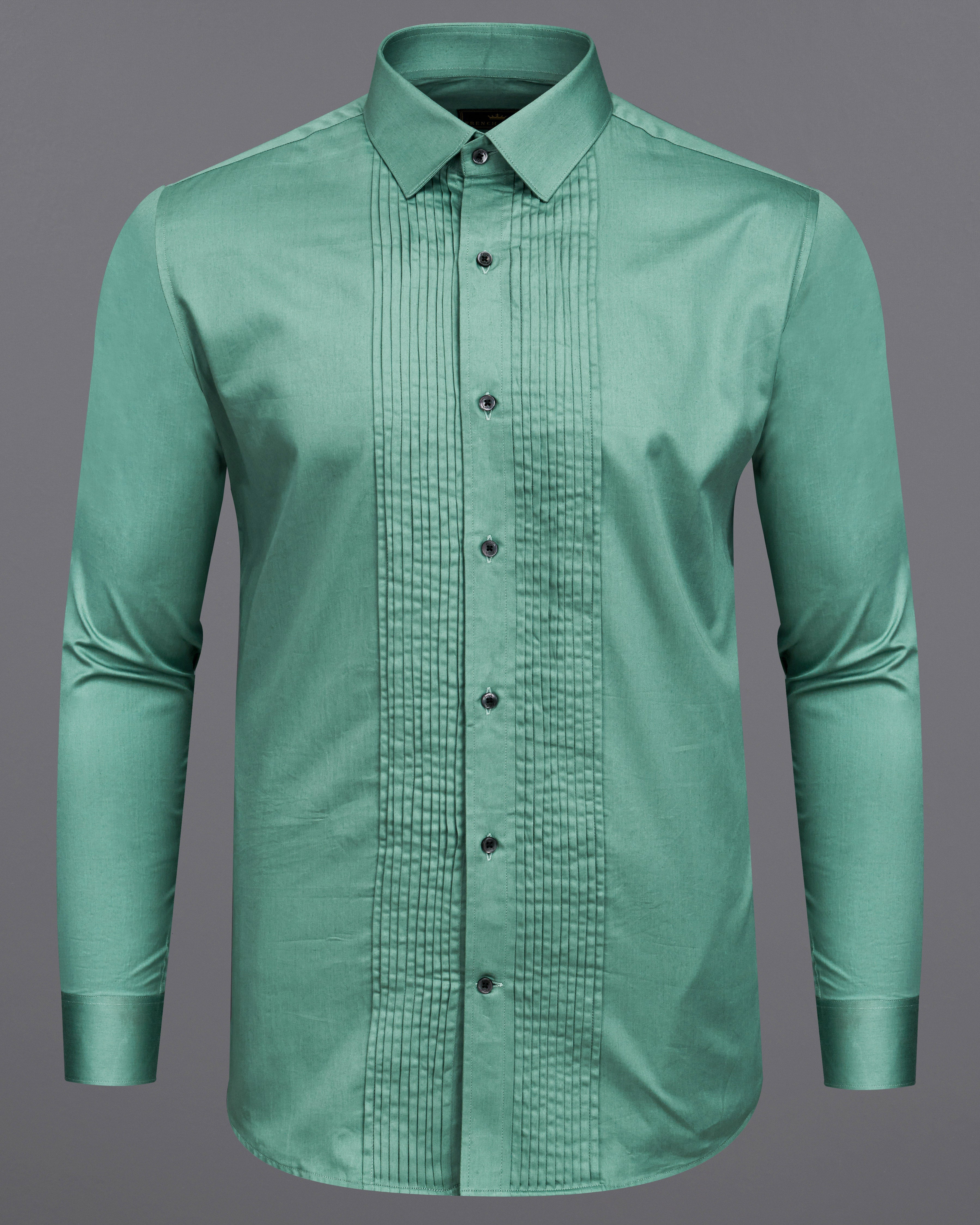 Patina Green Snake Pleated Super Soft Premium Cotton Tuxedo Shirt 8680-BLK-TXD-38,8680-BLK-TXD-H-38,8680-BLK-TXD-39,8680-BLK-TXD-H-39,8680-BLK-TXD-40,8680-BLK-TXD-H-40,8680-BLK-TXD-42,8680-BLK-TXD-H-42,8680-BLK-TXD-44,8680-BLK-TXD-H-44,8680-BLK-TXD-46,8680-BLK-TXD-H-46,8680-BLK-TXD-48,8680-BLK-TXD-H-48,8680-BLK-TXD-50,8680-BLK-TXD-H-50,8680-BLK-TXD-52,8680-BLK-TXD-H-52