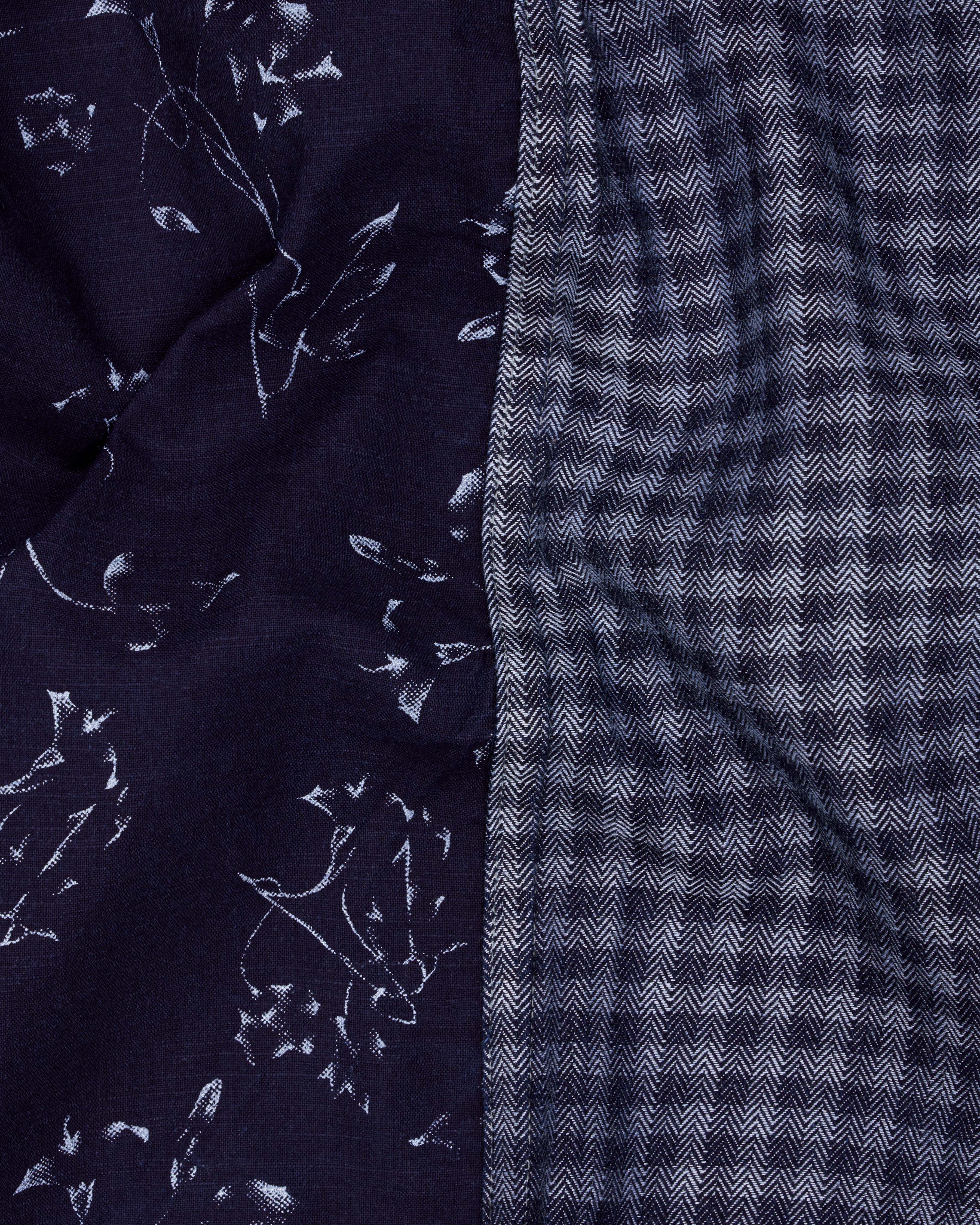 Cedar Blue with Storm Gray Gingham Printed Herringbone Designer Shirt 8704-P170-38,8704-P170-H-38,8704-P170-39,8704-P170-H-39,8704-P170-40,8704-P170-H-40,8704-P170-42,8704-P170-H-42,8704-P170-44,8704-P170-H-44,8704-P170-46,8704-P170-H-46,8704-P170-48,8704-P170-H-48,8704-P170-50,8704-P170-H-50,8704-P170-52,8704-P170-H-52