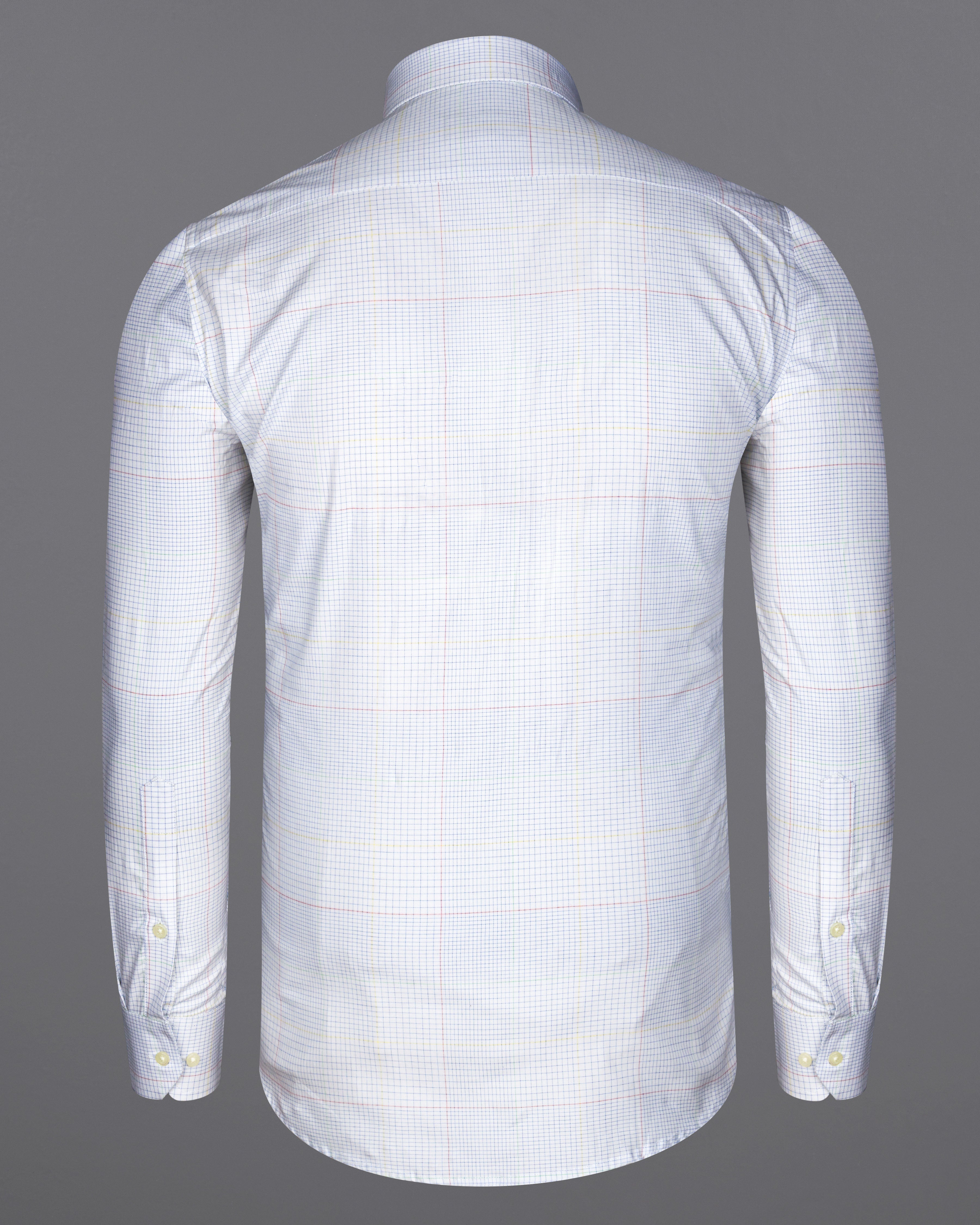 Bright White Twill Checkered Premium Cotton Shirt 8712-38,8712-H-38,8712-39,8712-H-39,8712-40,8712-H-40,8712-42,8712-H-42,8712-44,8712-H-44,8712-46,8712-H-46,8712-48,8712-H-48,8712-50,8712-H-50,8712-52,8712-H-52