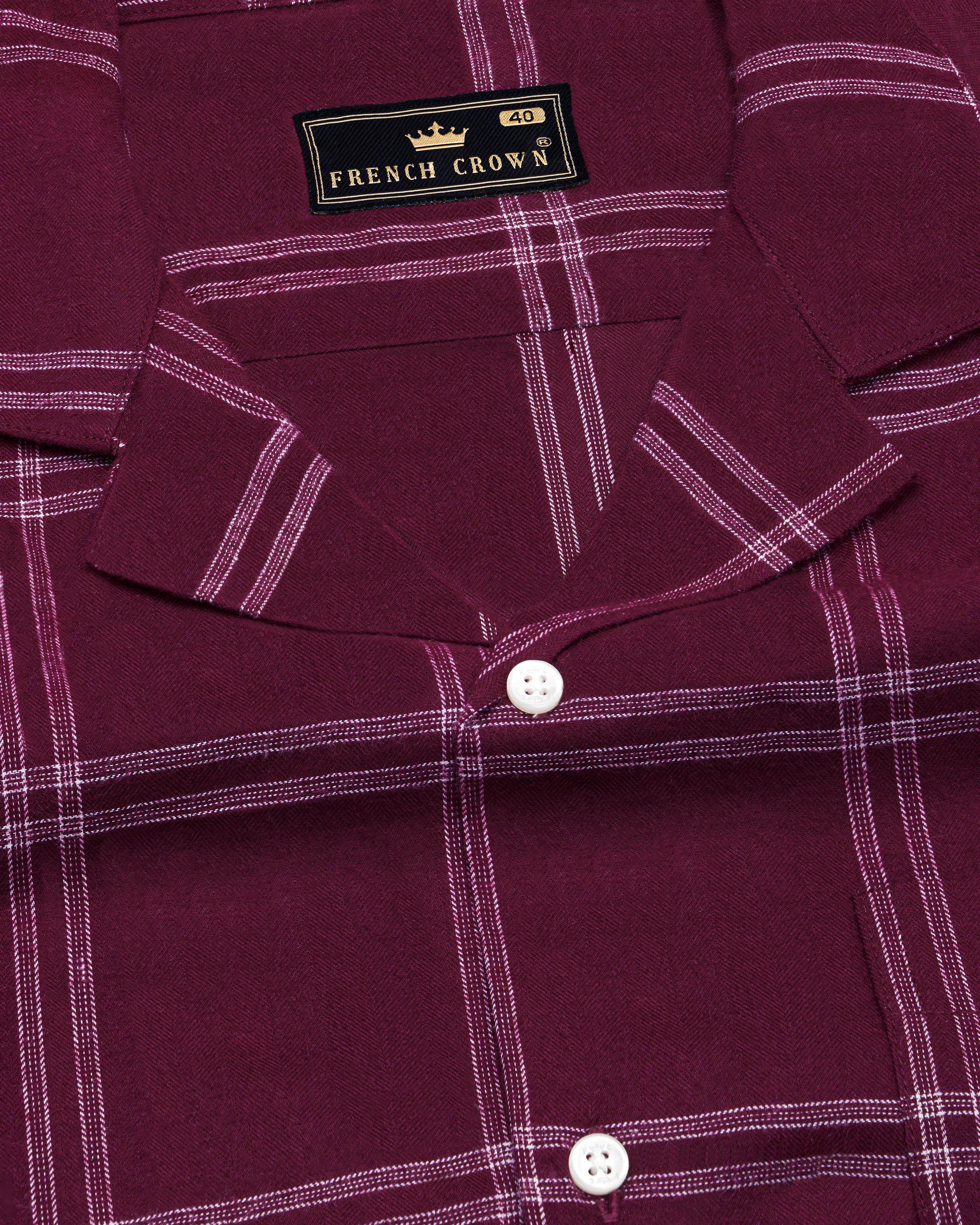 Barossa Maroon checkered half sleeve Flannel Shirt 8742-CC-38,8742-CC-H-38,8742-CC-39,8742-CC-H-39,8742-CC-40,8742-CC-H-40,8742-CC-42,8742-CC-H-42,8742-CC-44,8742-CC-H-44,8742-CC-46,8742-CC-H-46,8742-CC-48,8742-CC-H-48,8742-CC-50,8742-CC-H-50,8742-CC-52,8742-CC-H-52