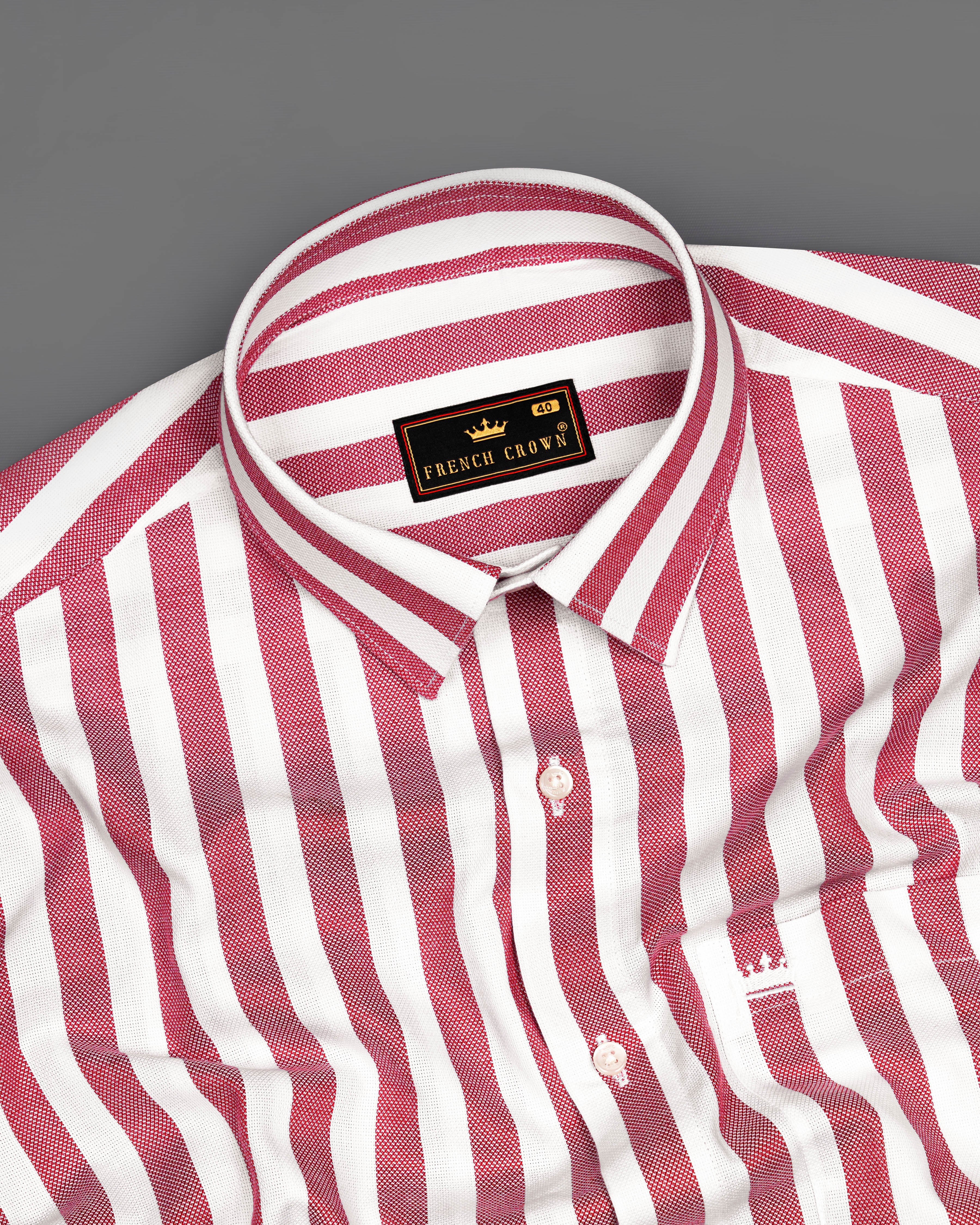 Bright White with Merlot Pink Striped Dobby Textured Premium Giza Cotton Shirt  8786-38,8786-H-38,8786-39,8786-H-39,8786-40,8786-H-40,8786-42,8786-H-42,8786-44,8786-H-44,8786-46,8786-H-46,8786-48,8786-H-48,8786-50,8786-H-50,8786-52,8786-H-52