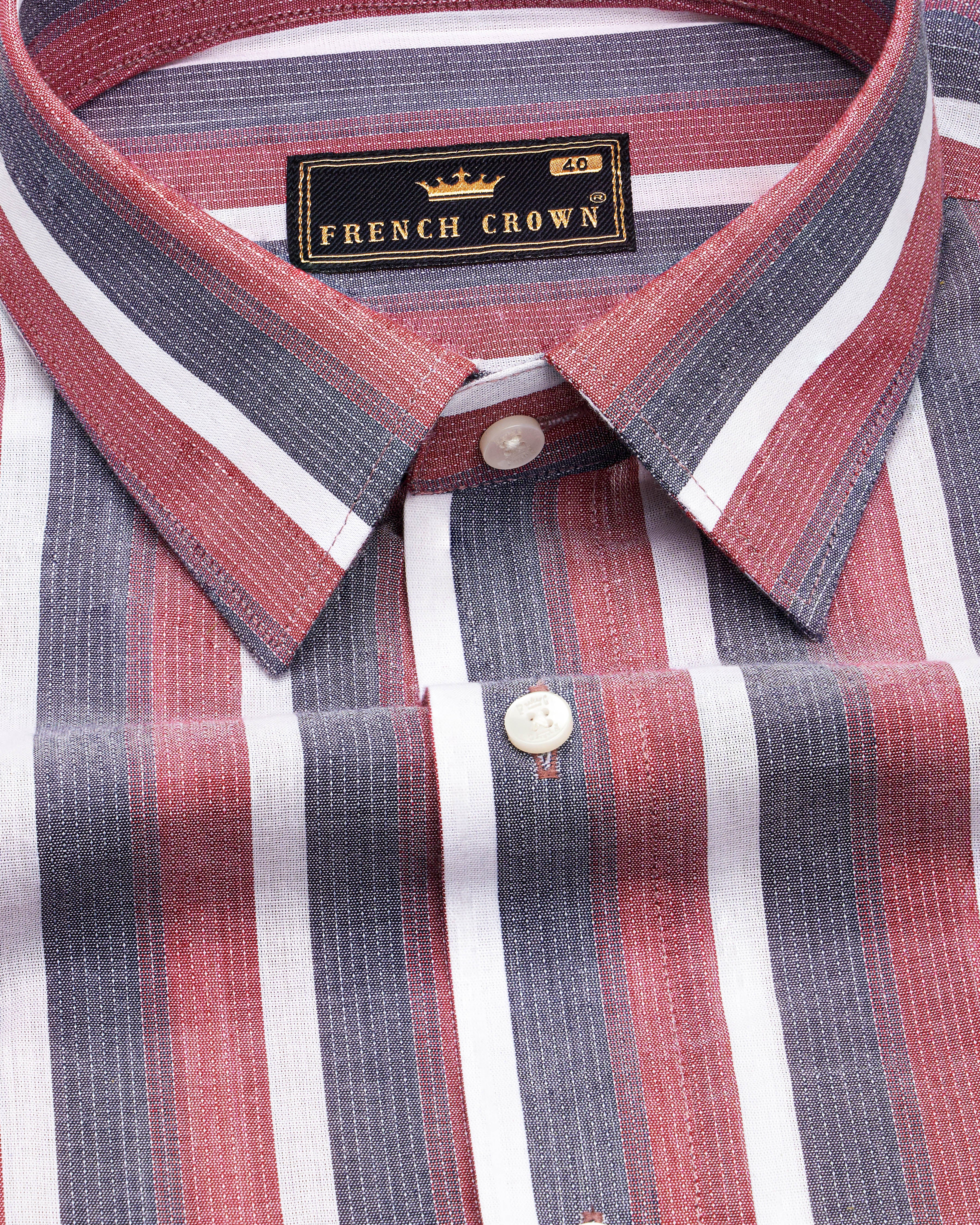 Bashful Pink with Shuttle Gray Striped Dobby Textured Premium Giza Cotton Shirt 8789-38,8789-H-38,8789-39,8789-H-39,8789-40,8789-H-40,8789-42,8789-H-42,8789-44,8789-H-44,8789-46,8789-H-46,8789-48,8789-H-48,8789-50,8789-H-50,8789-52,8789-H-52