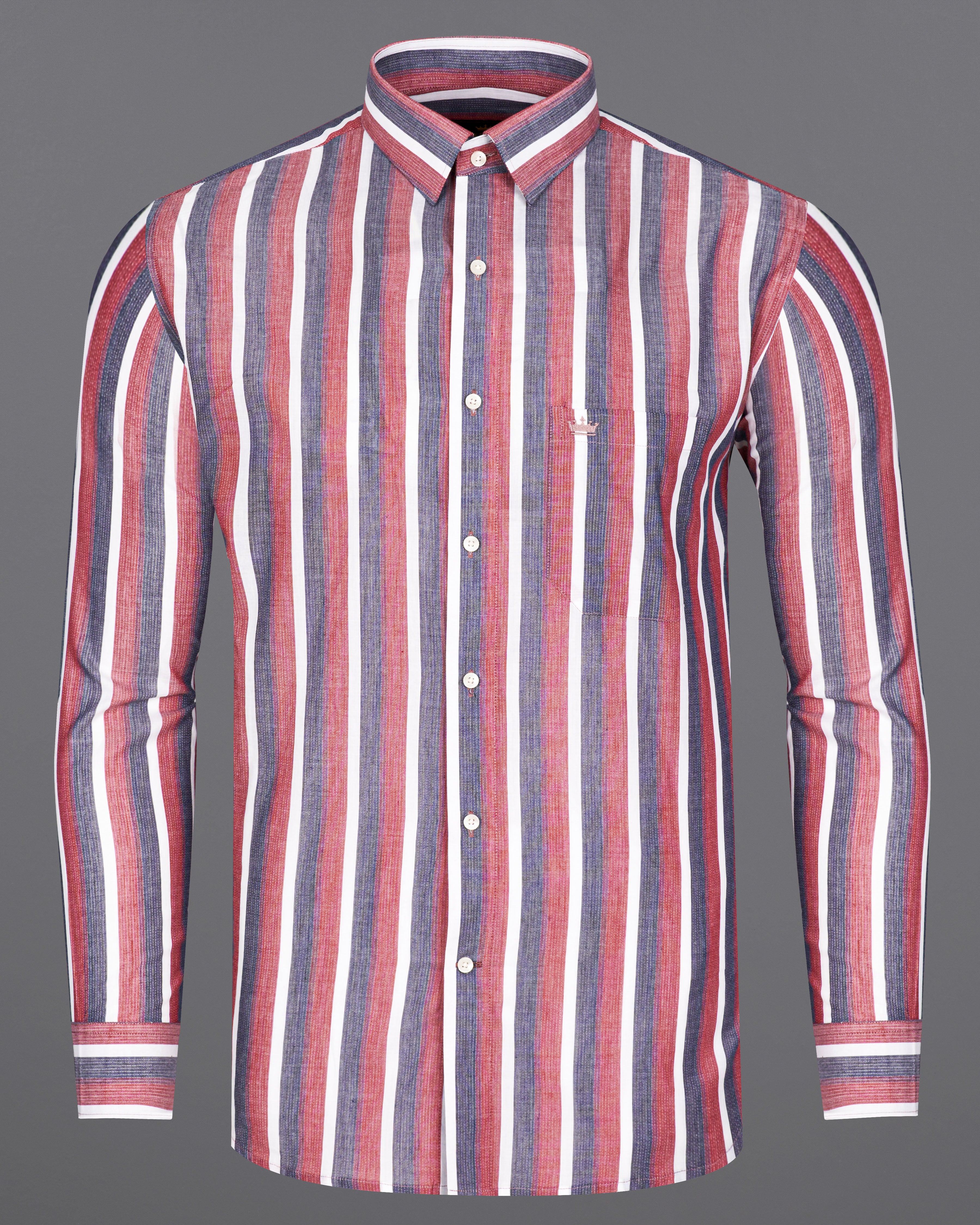 Bashful Pink with Shuttle Gray Striped Dobby Textured Premium Giza Cotton Shirt 8789-38,8789-H-38,8789-39,8789-H-39,8789-40,8789-H-40,8789-42,8789-H-42,8789-44,8789-H-44,8789-46,8789-H-46,8789-48,8789-H-48,8789-50,8789-H-50,8789-52,8789-H-52
