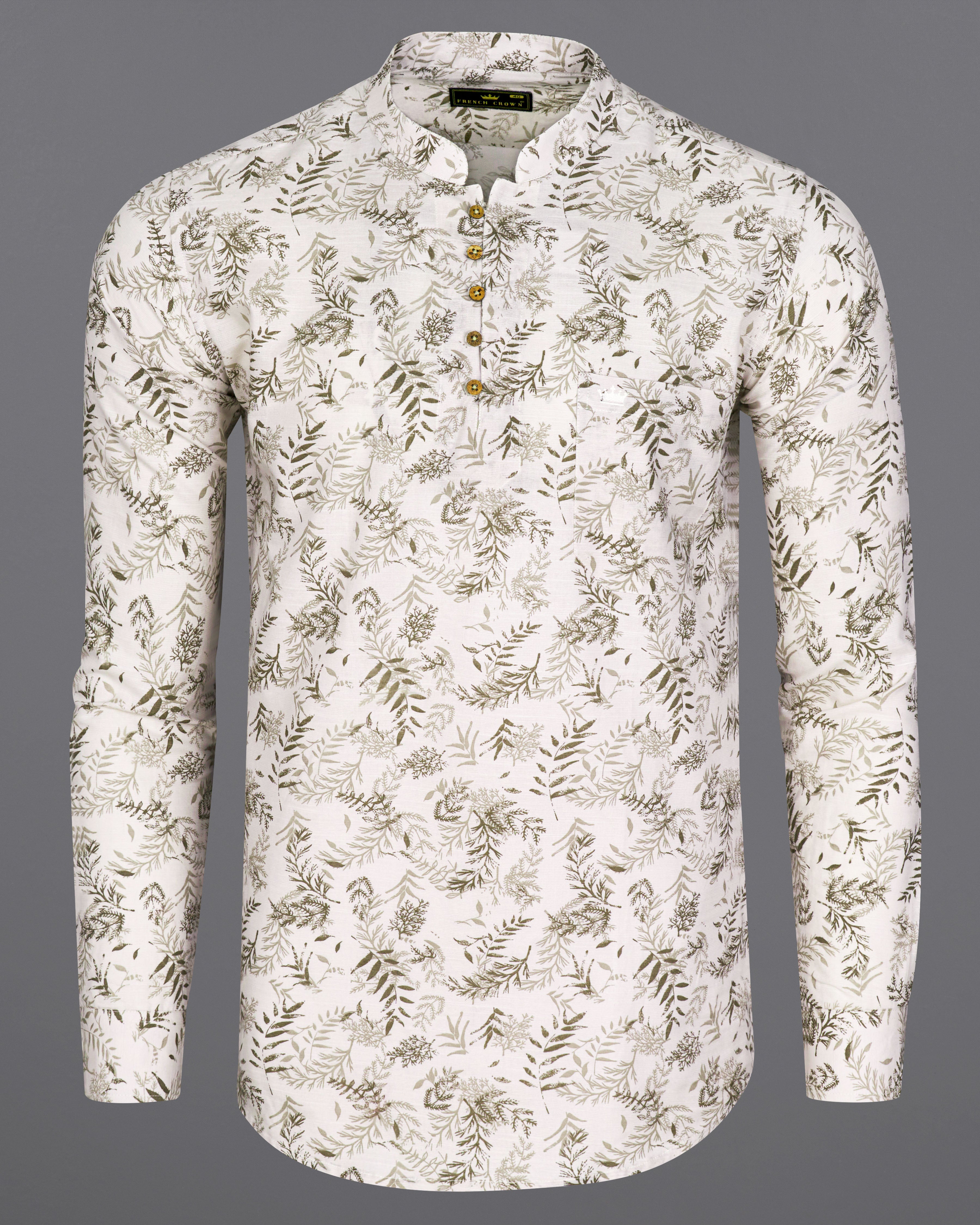 Mercury White with Leaves Printed Luxurious Linen Shirt 8790-KS-38,8790-KS-H-38,8790-KS-39,8790-KS-H-39,8790-KS-40,8790-KS-H-40,8790-KS-42,8790-KS-H-42,8790-KS-44,8790-KS-H-44,8790-KS-46,8790-KS-H-46,8790-KS-48,8790-KS-H-48,8790-KS-50,8790-KS-H-50,8790-KS-52,8790-KS-H-52