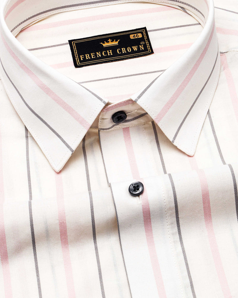 Alabaster Off White Multicolour Striped Twill Premium Cotton Shirt 8793-BLK-38,8793-BLK-H-38,8793-BLK-39,8793-BLK-H-39,8793-BLK-40,8793-BLK-H-40,8793-BLK-42,8793-BLK-H-42,8793-BLK-44,8793-BLK-H-44,8793-BLK-46,8793-BLK-H-46,8793-BLK-48,8793-BLK-H-48,8793-BLK-50,8793-BLK-H-50,8793-BLK-52,8793-BLK-H-52