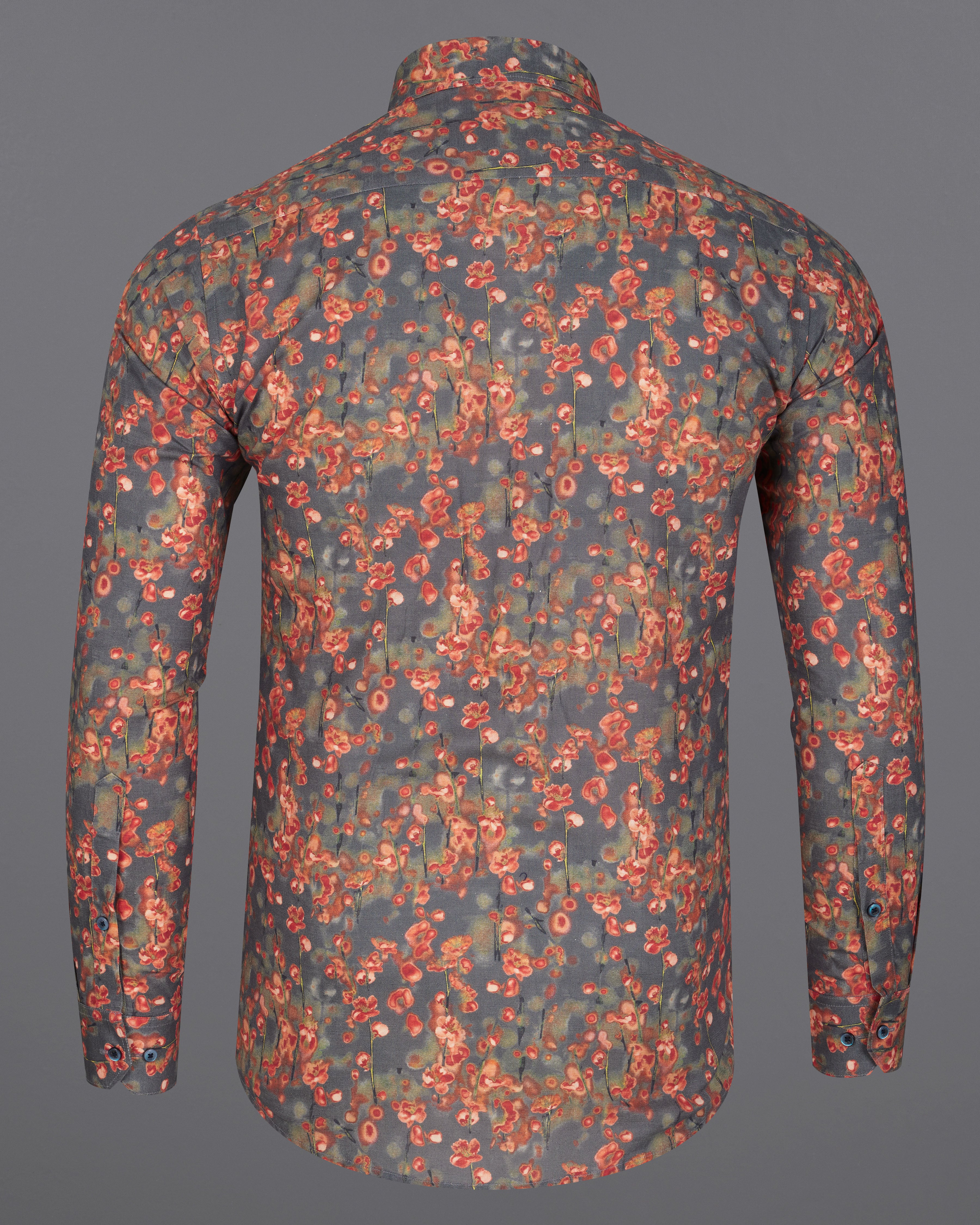 Carbon Gray Ditsy Printed Luxurious Linen Shirt 8816-BLE-38,8816-BLE-H-38,8816-BLE-39,8816-BLE-H-39,8816-BLE-40,8816-BLE-H-40,8816-BLE-42,8816-BLE-H-42,8816-BLE-44,8816-BLE-H-44,8816-BLE-46,8816-BLE-H-46,8816-BLE-48,8816-BLE-H-48,8816-BLE-50,8816-BLE-H-50,8816-BLE-52,8816-BLE-H-52