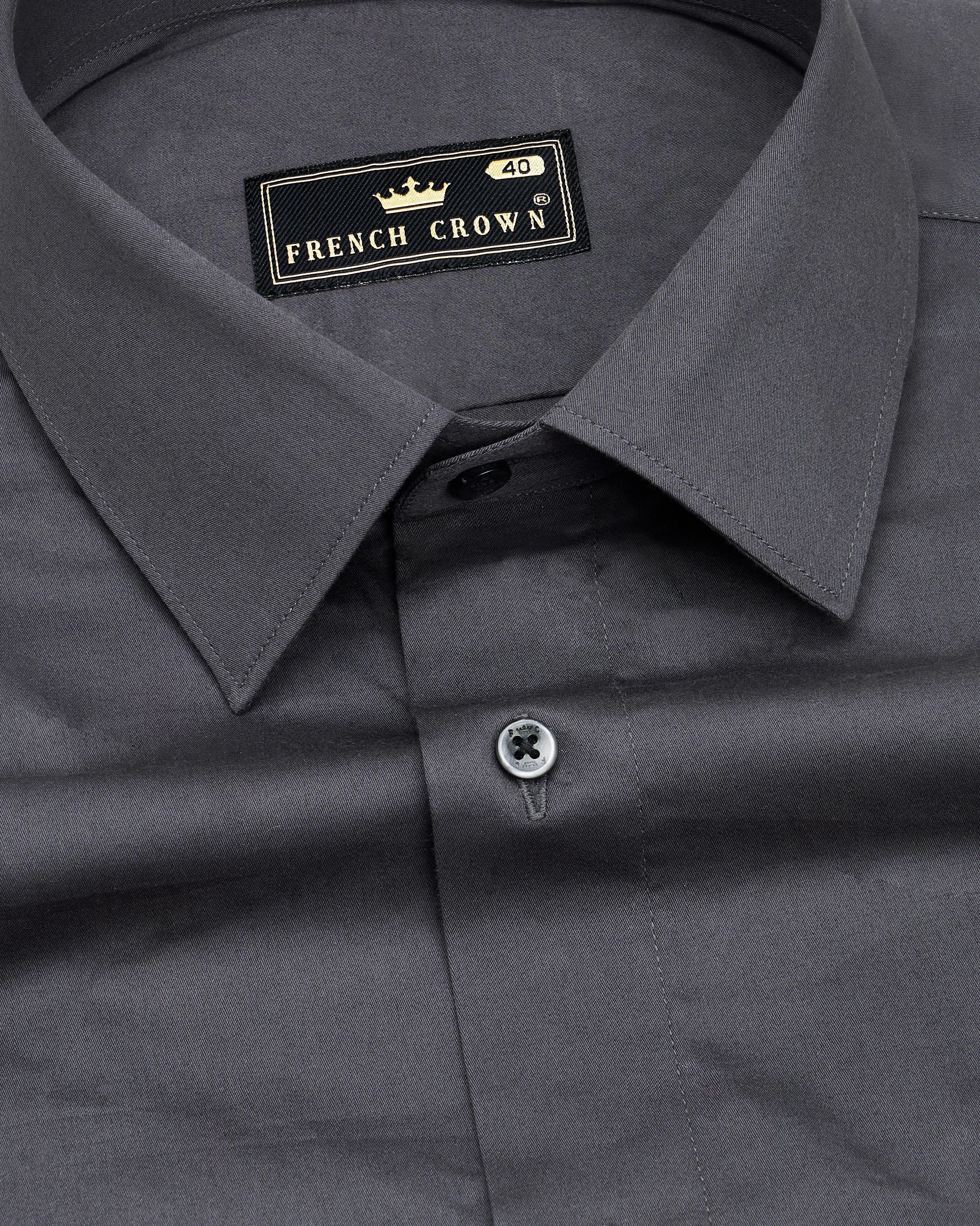 Iridium Gray Subtle Sheen Super Soft Premium Cotton Shirt 8847-BLK-38, 8847-BLK-H-38, 8847-BLK-39, 8847-BLK-H-39, 8847-BLK-40, 8847-BLK-H-40, 8847-BLK-42, 8847-BLK-H-42, 8847-BLK-44, 8847-BLK-H-44, 8847-BLK-46, 8847-BLK-H-46, 8847-BLK-48, 8847-BLK-H-48, 8847-BLK-50, 8847-BLK-H-50, 8847-BLK-52, 8847-BLK-H-52