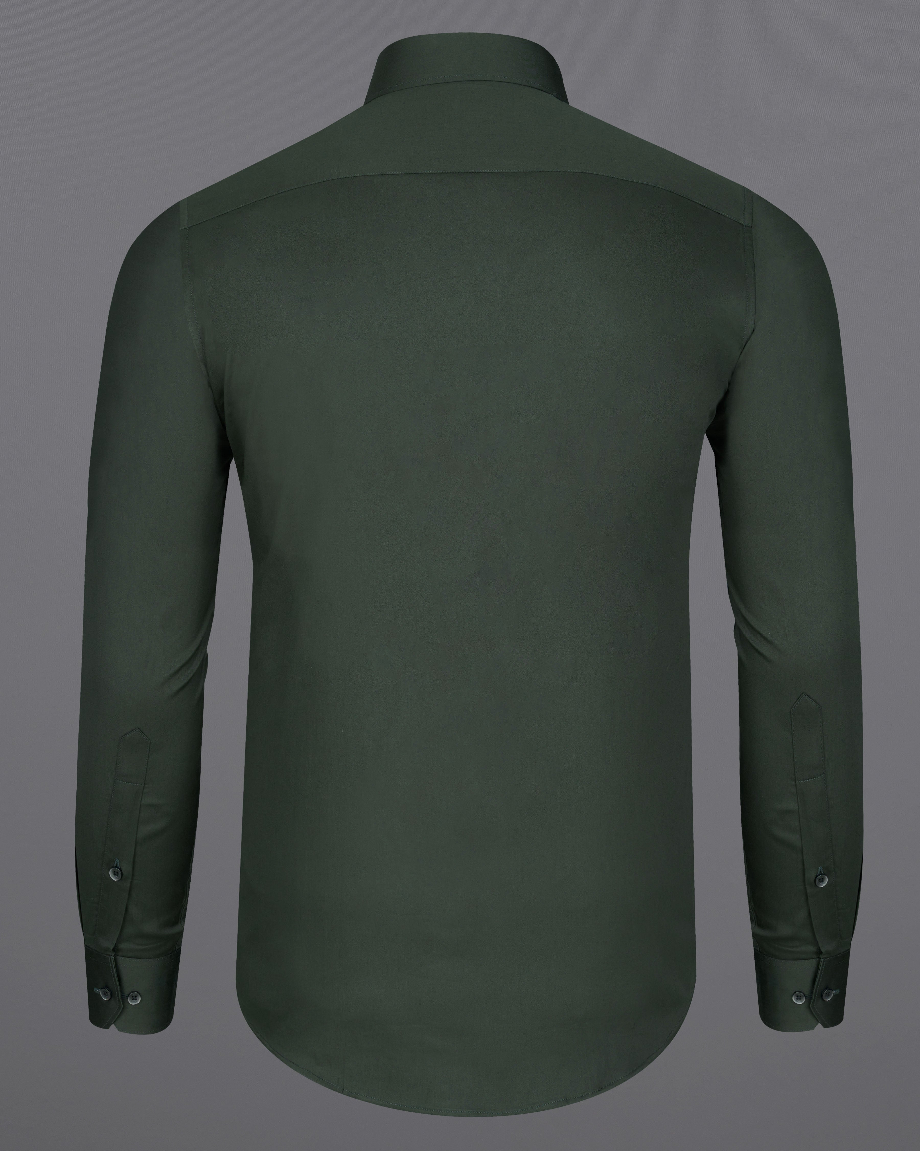 Timber Green Subtle Sheen Super Soft Premium Cotton Shirt