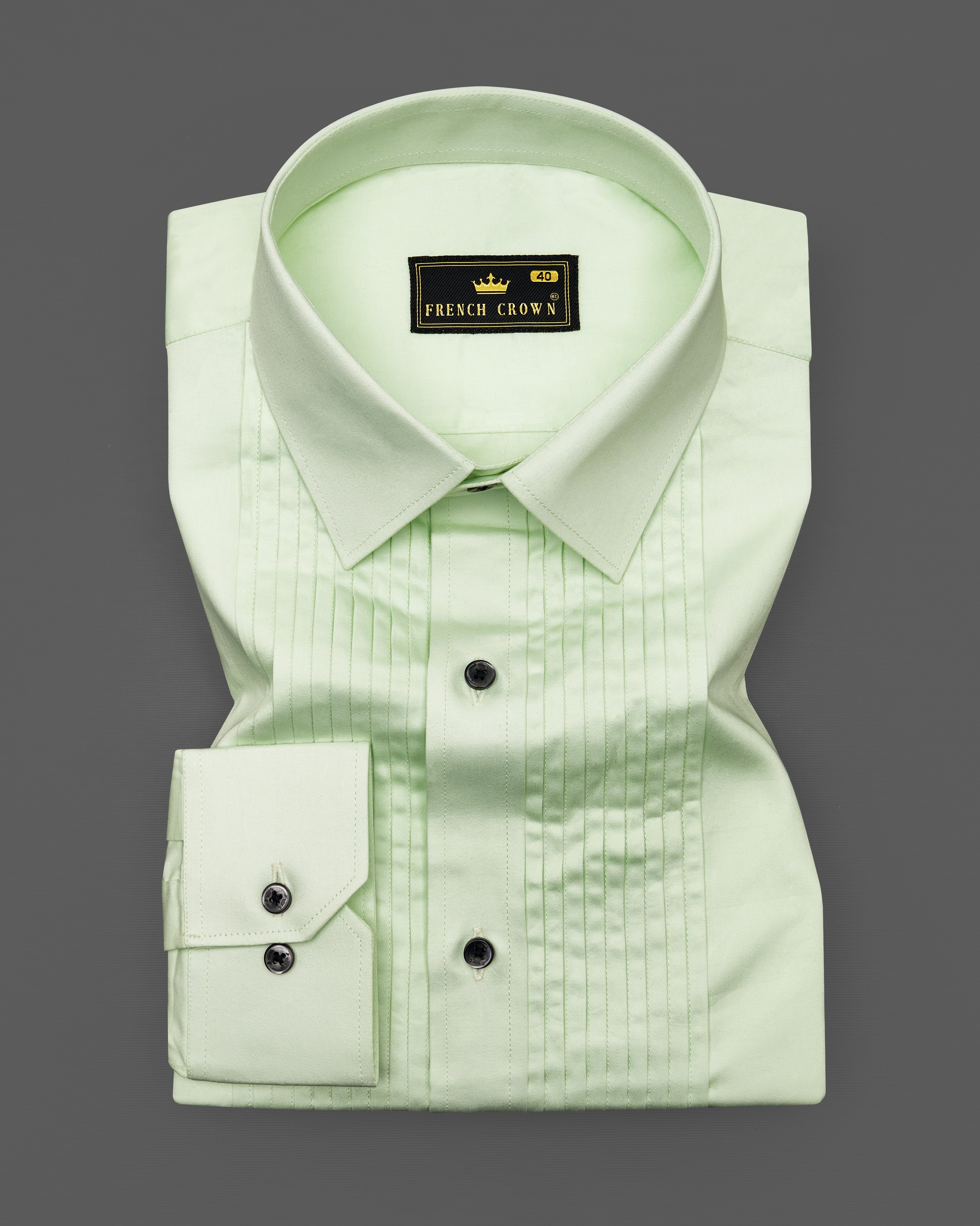 Surf Crest Green Subtle Sheen Snake Pleated Super Soft Premium Cotton Tuxedo Shirt 8854-BLK-TXD-38, 8854-BLK-TXD-H-38, 8854-BLK-TXD-39, 8854-BLK-TXD-H-39, 8854-BLK-TXD-40, 8854-BLK-TXD-H-40, 8854-BLK-TXD-42, 8854-BLK-TXD-H-42, 8854-BLK-TXD-44, 8854-BLK-TXD-H-44, 8854-BLK-TXD-46, 8854-BLK-TXD-H-46, 8854-BLK-TXD-48, 8854-BLK-TXD-H-48, 8854-BLK-TXD-50, 8854-BLK-TXD-H-50, 8854-BLK-TXD-52, 8854-BLK-TXD-H-52