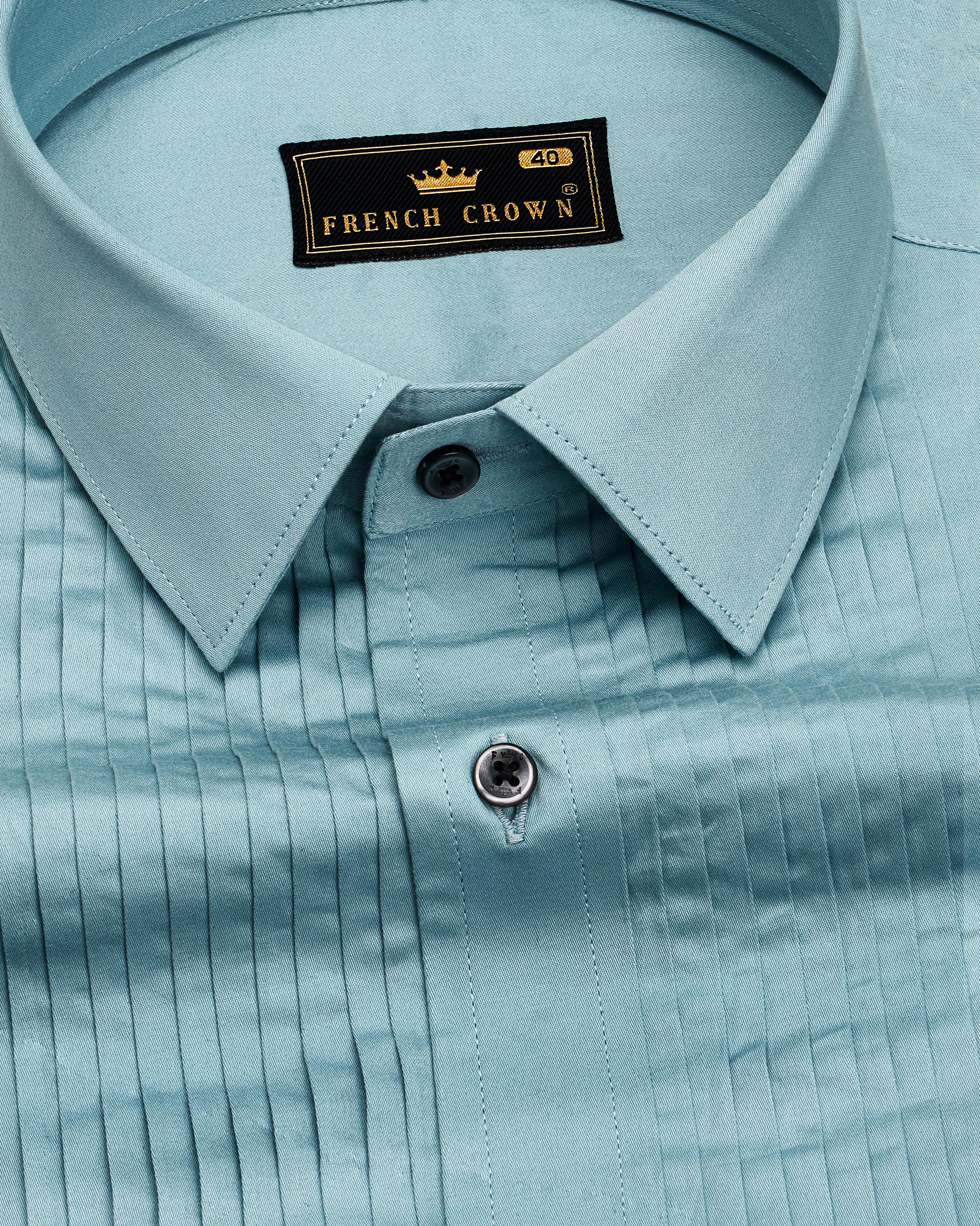 Glacier Blue Snake Pleated Super Soft Premium Cotton Tuxedo Shirt 8862-BLK-TXD-38, 8862-BLK-TXD-H-38, 8862-BLK-TXD-39, 8862-BLK-TXD-H-39, 8862-BLK-TXD-40, 8862-BLK-TXD-H-40, 8862-BLK-TXD-42, 8862-BLK-TXD-H-42, 8862-BLK-TXD-44, 8862-BLK-TXD-H-44, 8862-BLK-TXD-46, 8862-BLK-TXD-H-46, 8862-BLK-TXD-48, 8862-BLK-TXD-H-48, 8862-BLK-TXD-50, 8862-BLK-TXD-H-50, 8862-BLK-TXD-52, 8862-BLK-TXD-H-52