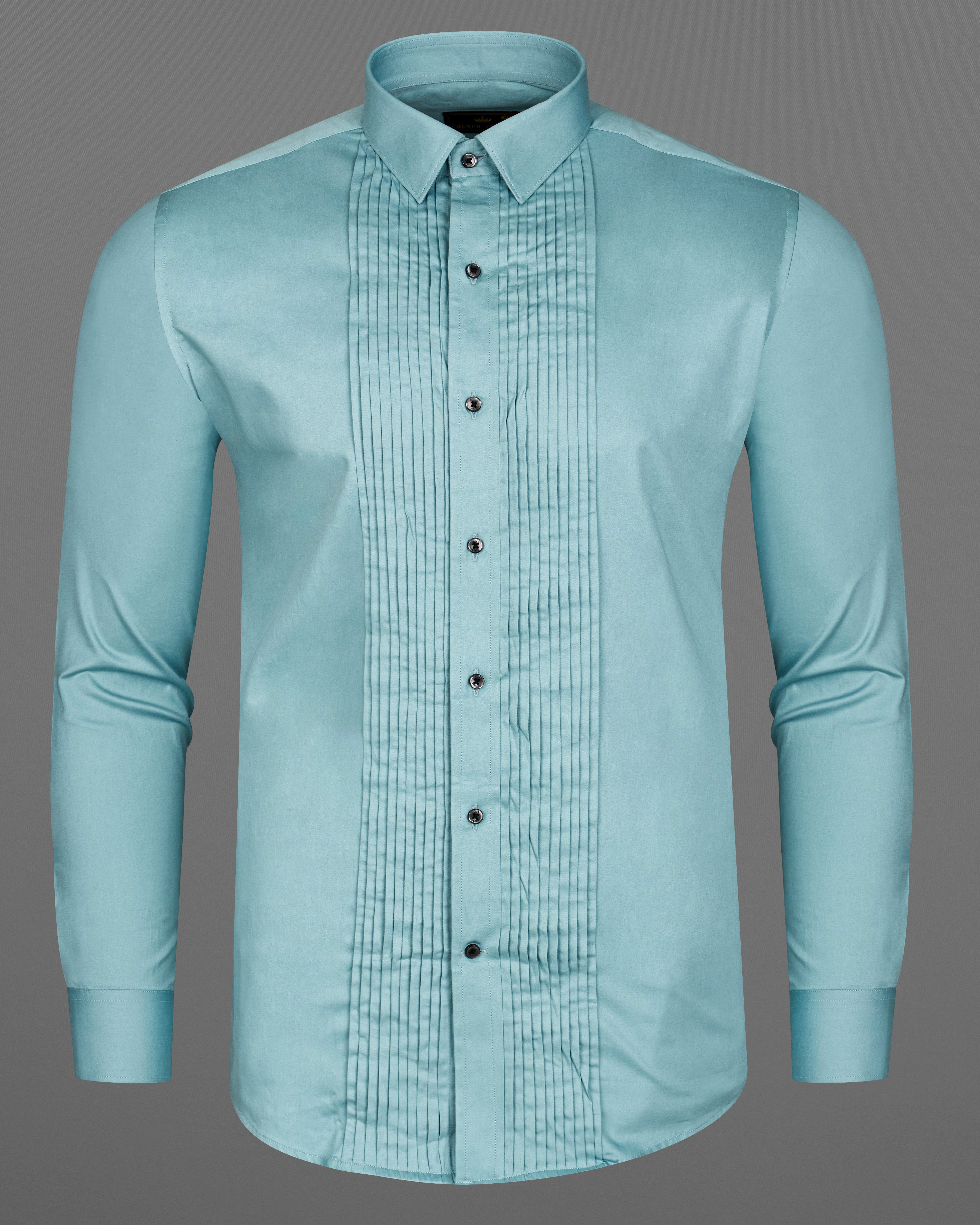 Glacier Blue Snake Pleated Super Soft Premium Cotton Tuxedo Shirt 8862-BLK-TXD-38, 8862-BLK-TXD-H-38, 8862-BLK-TXD-39, 8862-BLK-TXD-H-39, 8862-BLK-TXD-40, 8862-BLK-TXD-H-40, 8862-BLK-TXD-42, 8862-BLK-TXD-H-42, 8862-BLK-TXD-44, 8862-BLK-TXD-H-44, 8862-BLK-TXD-46, 8862-BLK-TXD-H-46, 8862-BLK-TXD-48, 8862-BLK-TXD-H-48, 8862-BLK-TXD-50, 8862-BLK-TXD-H-50, 8862-BLK-TXD-52, 8862-BLK-TXD-H-52