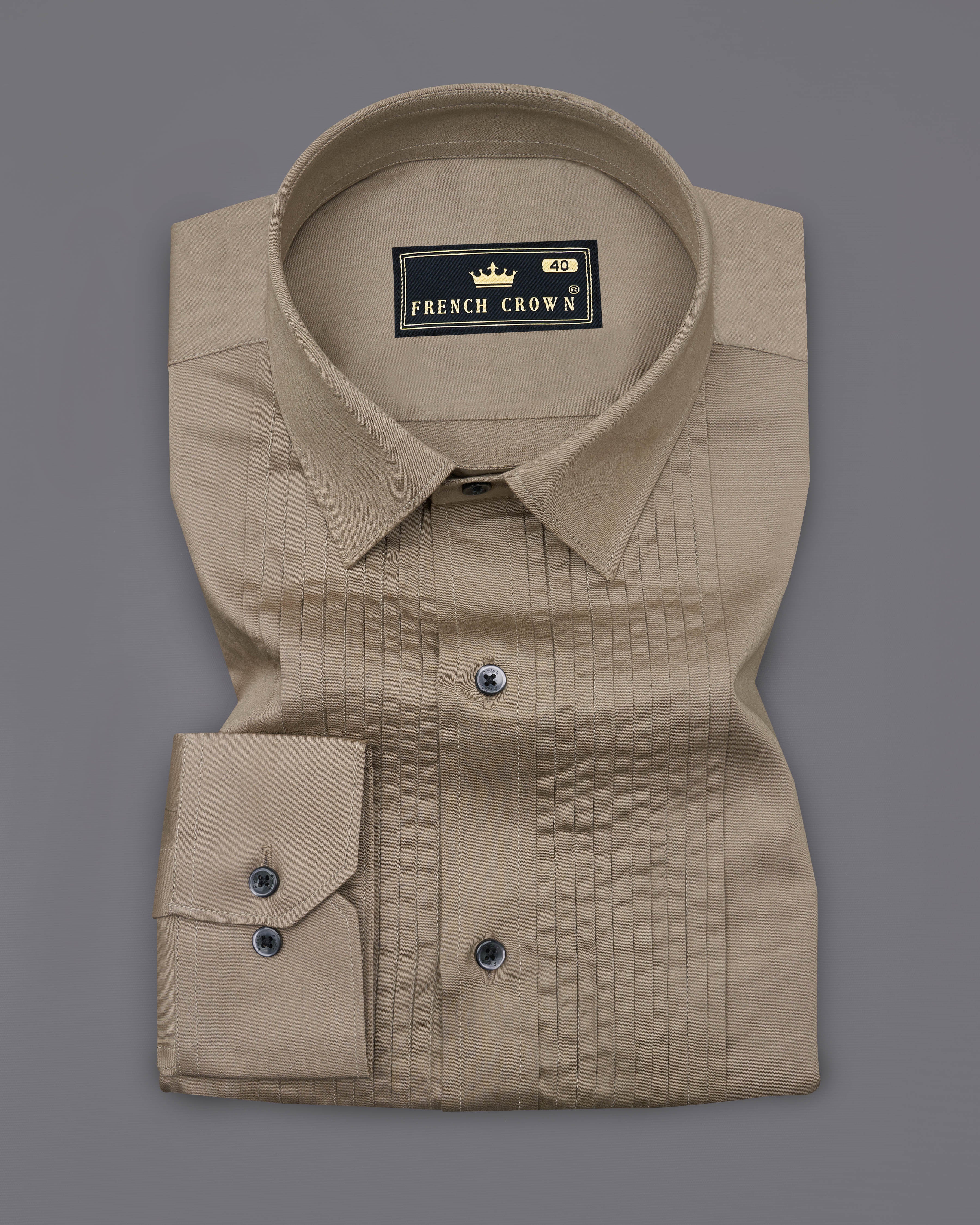 Arrowtown Brown Subtle Sheen Snake Pleated Super Soft Premium Cotton Tuxedo Shirt 8888-BLK-TXD-38, 8888-BLK-TXD-H-38, 8888-BLK-TXD-39, 8888-BLK-TXD-H-39, 8888-BLK-TXD-40, 8888-BLK-TXD-H-40, 8888-BLK-TXD-42, 8888-BLK-TXD-H-42, 8888-BLK-TXD-44, 8888-BLK-TXD-H-44, 8888-BLK-TXD-46, 8888-BLK-TXD-H-46, 8888-BLK-TXD-48, 8888-BLK-TXD-H-48, 8888-BLK-TXD-50, 8888-BLK-TXD-H-50, 8888-BLK-TXD-52, 8888-BLK-TXD-H-52