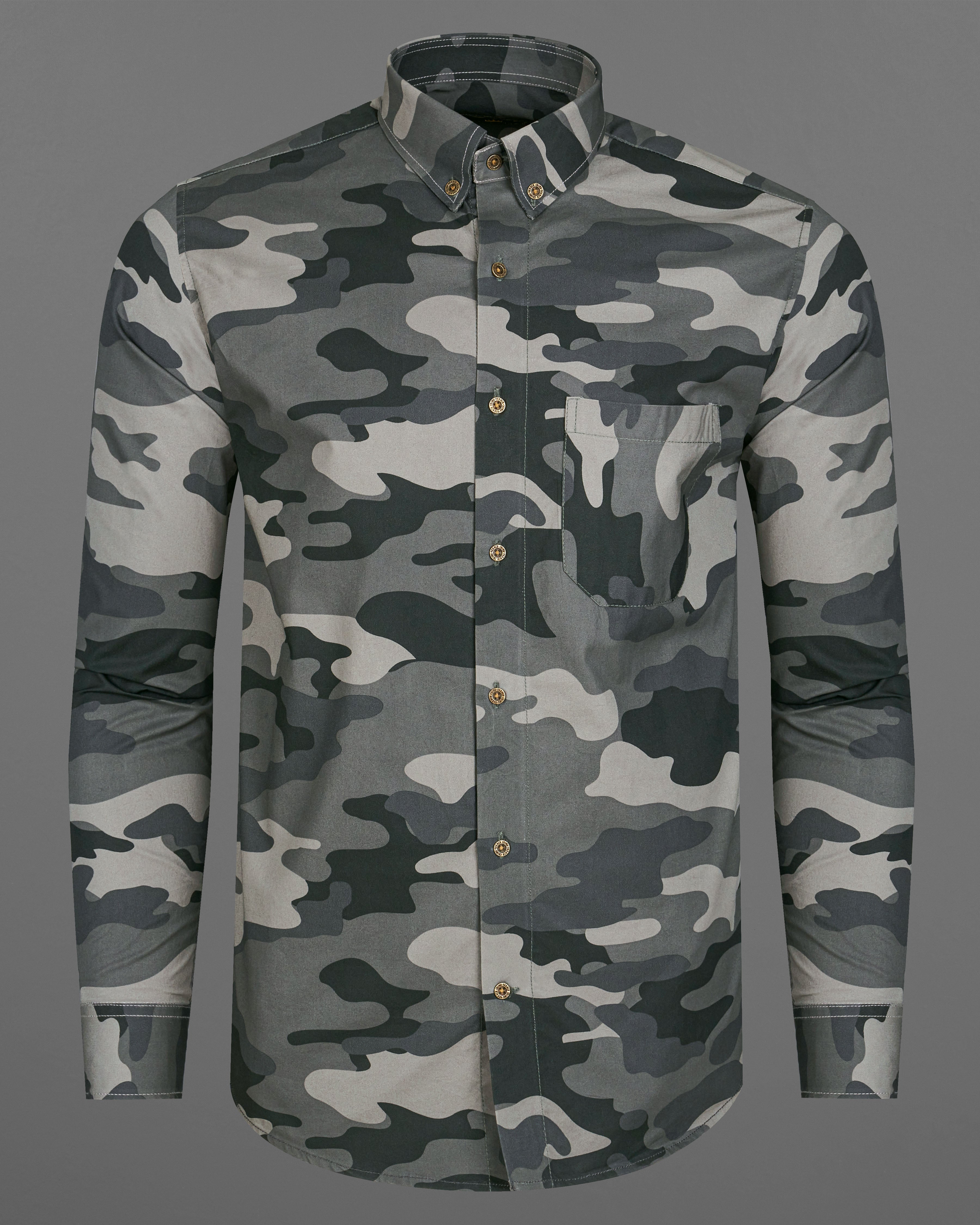 Ironside Gray with Baltic Black Camouflage Printed Royal Oxford Shirt 8892-BD-MB-38, 8892-BD-MB-H-38,  8892-BD-MB-39,  8892-BD-MB-H-39,  8892-BD-MB-40,  8892-BD-MB-H-40,  8892-BD-MB-42,  8892-BD-MB-H-42,  8892-BD-MB-44,  8892-BD-MB-H-44,  8892-BD-MB-46,  8892-BD-MB-H-46,  8892-BD-MB-48,  8892-BD-MB-H-48,  8892-BD-MB-50,  8892-BD-MB-H-50,  8892-BD-MB-52,  8892-BD-MB-H-52