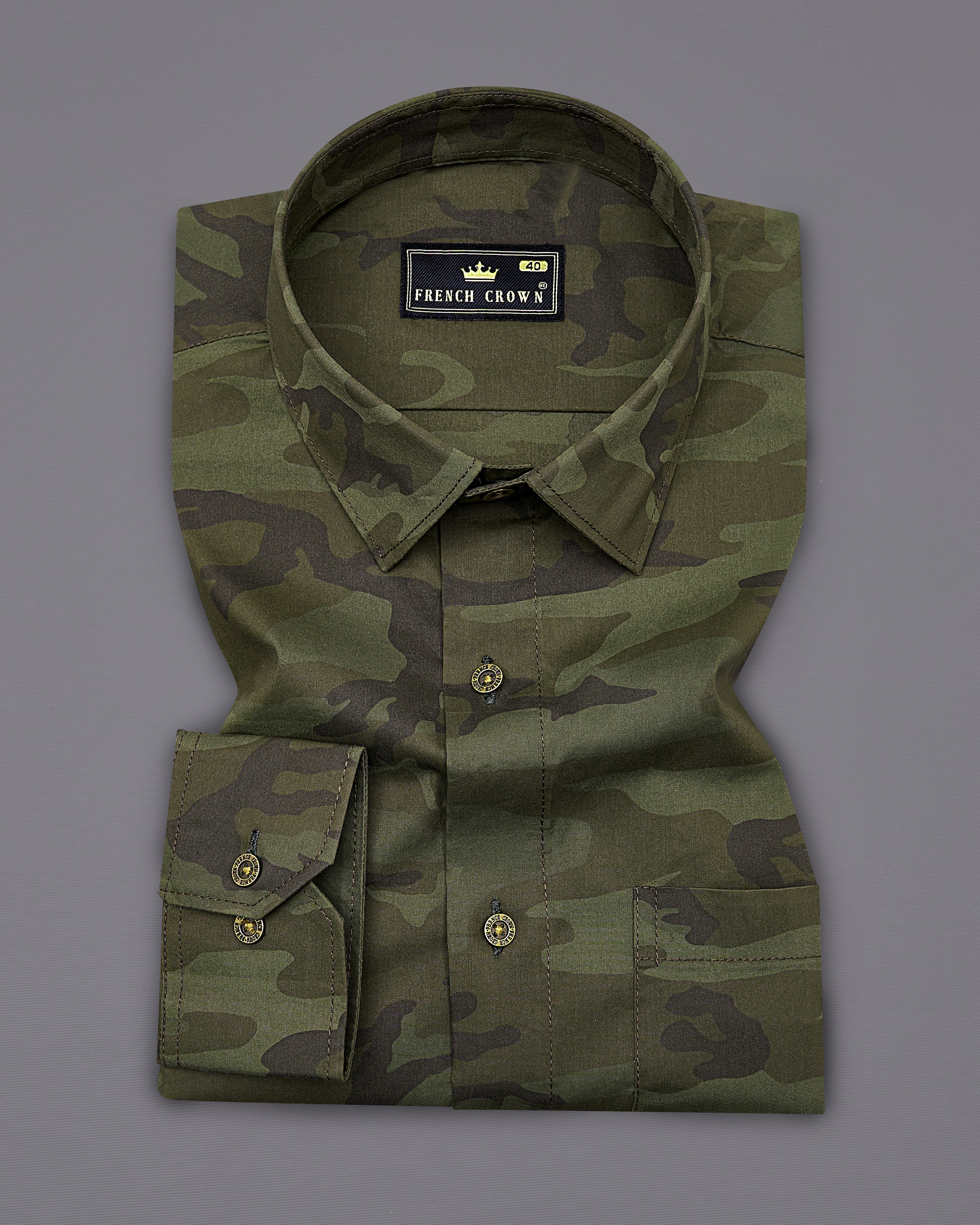 Taupe Green with Finch Green Camouflage Printed Royal Oxford Shirt 8893-MB-38, 8893-MB-H-38, 8893-MB-39, 8893-MB-H-39, 8893-MB-40, 8893-MB-H-40, 8893-MB-42, 8893-MB-H-42, 8893-MB-44, 8893-MB-H-44, 8893-MB-46, 8893-MB-H-46, 8893-MB-48, 8893-MB-H-48, 8893-MB-50, 8893-MB-H-50, 8893-MB-52, 8893-MB-H-52