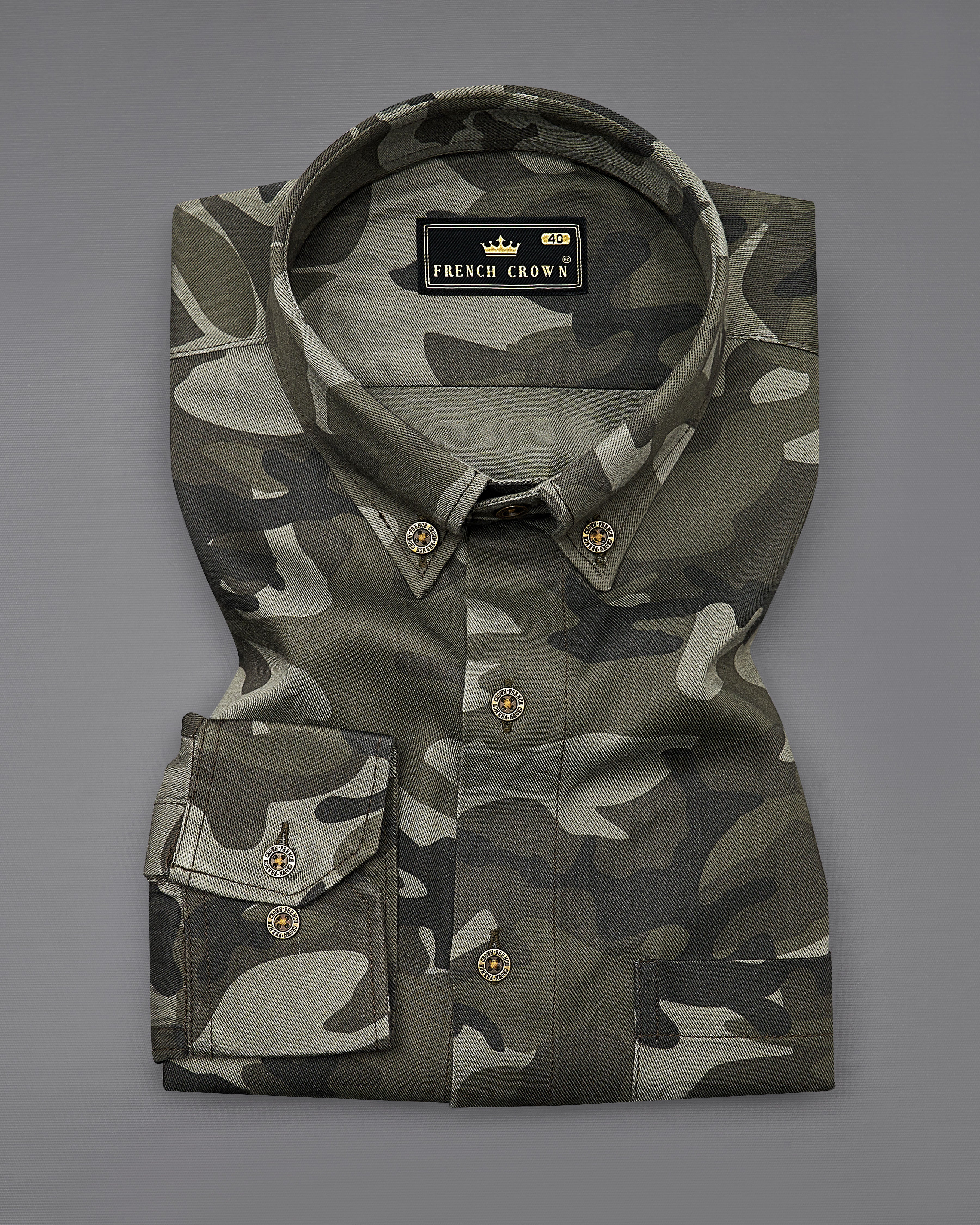 Lunar Green with Concord Gray Camouflage Printed  Premium Tencel Shirt 8895-BD-MB-38, 8895-BD-MB-H-38,  8895-BD-MB-39,  8895-BD-MB-H-39,  8895-BD-MB-40,  8895-BD-MB-H-40,  8895-BD-MB-42,  8895-BD-MB-H-42,  8895-BD-MB-44,  8895-BD-MB-H-44,  8895-BD-MB-46,  8895-BD-MB-H-46,  8895-BD-MB-48,  8895-BD-MB-H-48,  8895-BD-MB-50,  8895-BD-MB-H-50,  8895-BD-MB-52,  8895-BD-MB-H-52