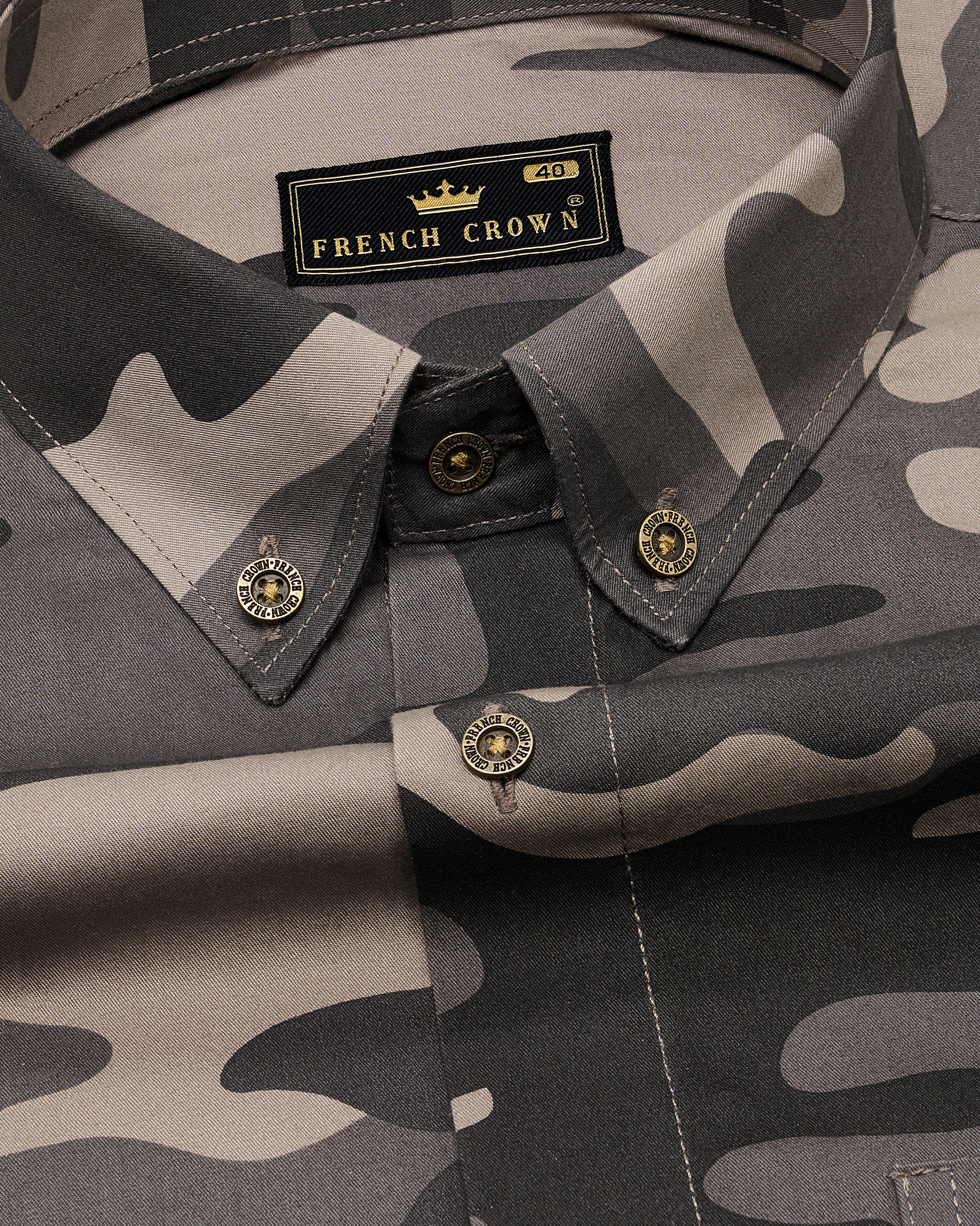 Dorado Brown with Thunder Black Camouflage Printed Royal Oxford Shirt 8897-BD-MB-38, 8897-BD-MB-H-38,  8897-BD-MB-39,  8897-BD-MB-H-39,  8897-BD-MB-40,  8897-BD-MB-H-40,  8897-BD-MB-42,  8897-BD-MB-H-42,  8897-BD-MB-44,  8897-BD-MB-H-44,  8897-BD-MB-46,  8897-BD-MB-H-46,  8897-BD-MB-48,  8897-BD-MB-H-48,  8897-BD-MB-50,  8897-BD-MB-H-50,  8897-BD-MB-52,  8897-BD-MB-H-52