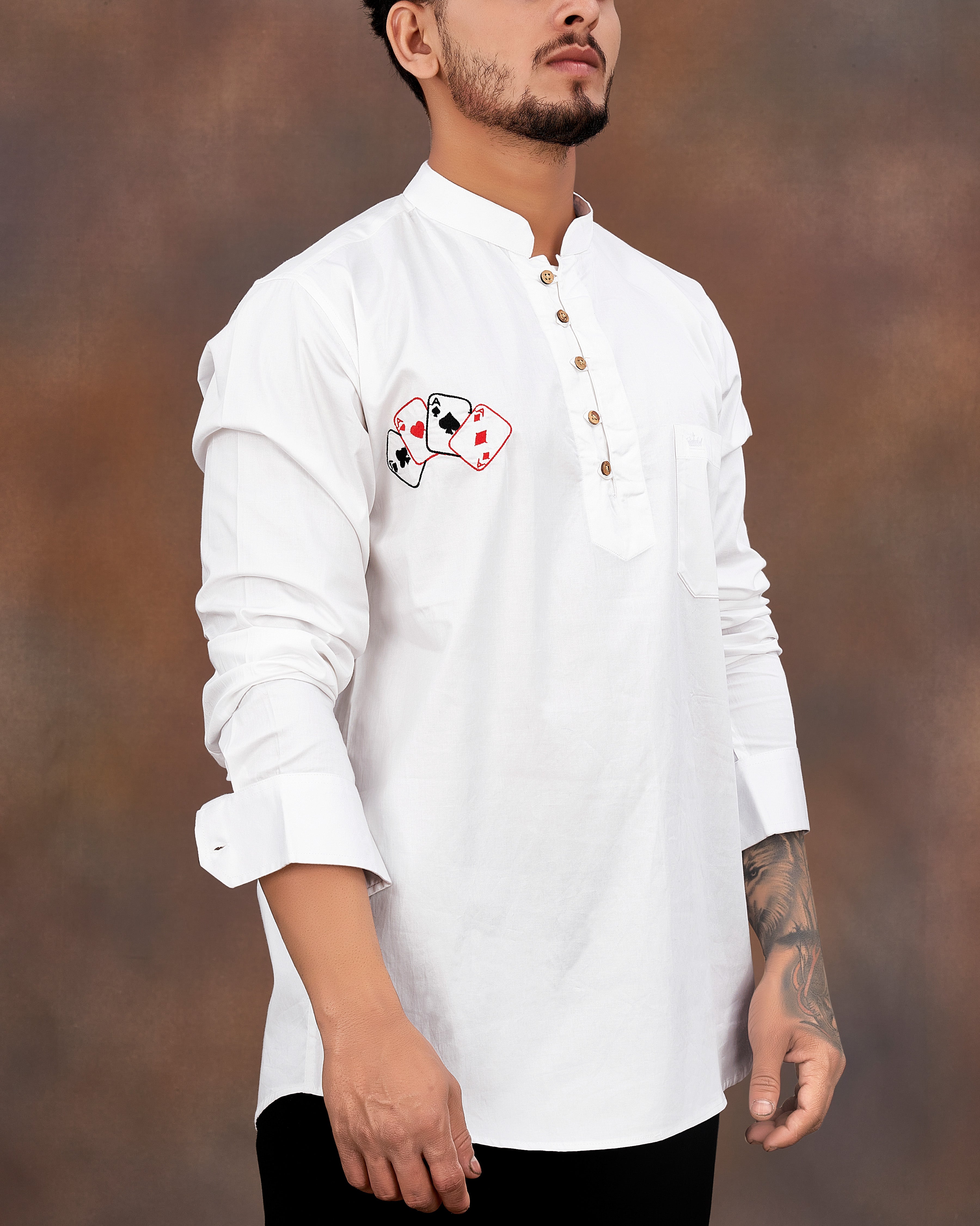 Bright White Subtle Sheen with Multicolour Card Embroidered Super Soft Premium Cotton Kurta Shirt 2670-KS-E027-38,2670-KS-E027-H-38,2670-KS-E027-39,2670-KS-E027-H-39,2670-KS-E027-40,2670-KS-E027-H-40,2670-KS-E027-42,2670-KS-E027-H-42,2670-KS-E027-44,2670-KS-E027-H-44,2670-KS-E027-46,2670-KS-E027-H-46,2670-KS-E027-48,2670-KS-E027-H-48,2670-KS-E027-50,2670-KS-E027-H-50,2670-KS-E027-52,2670-KS-E027-H-52