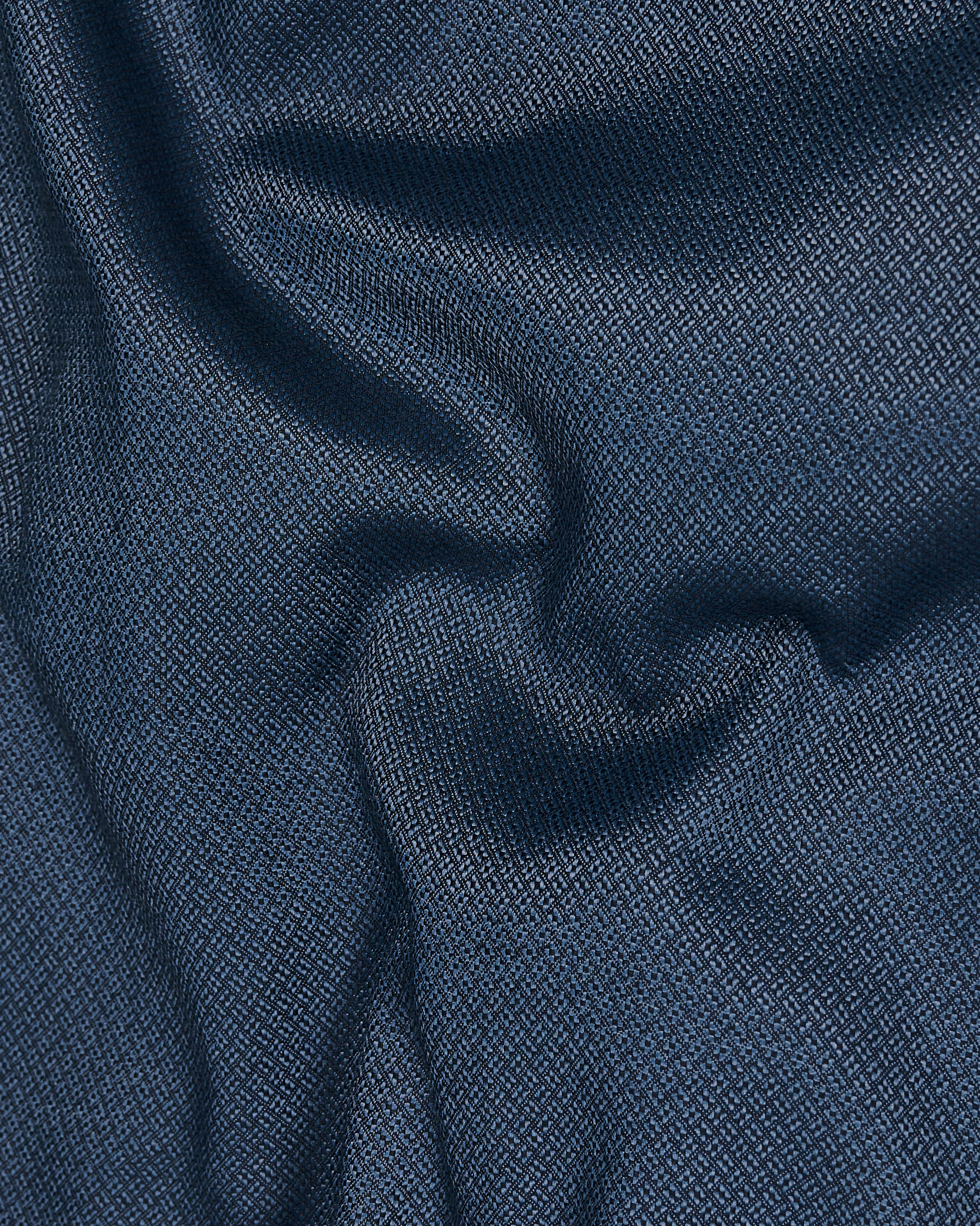 Biscar Blue Dobby Textured Premium Giza Cotton Kurta Shirt