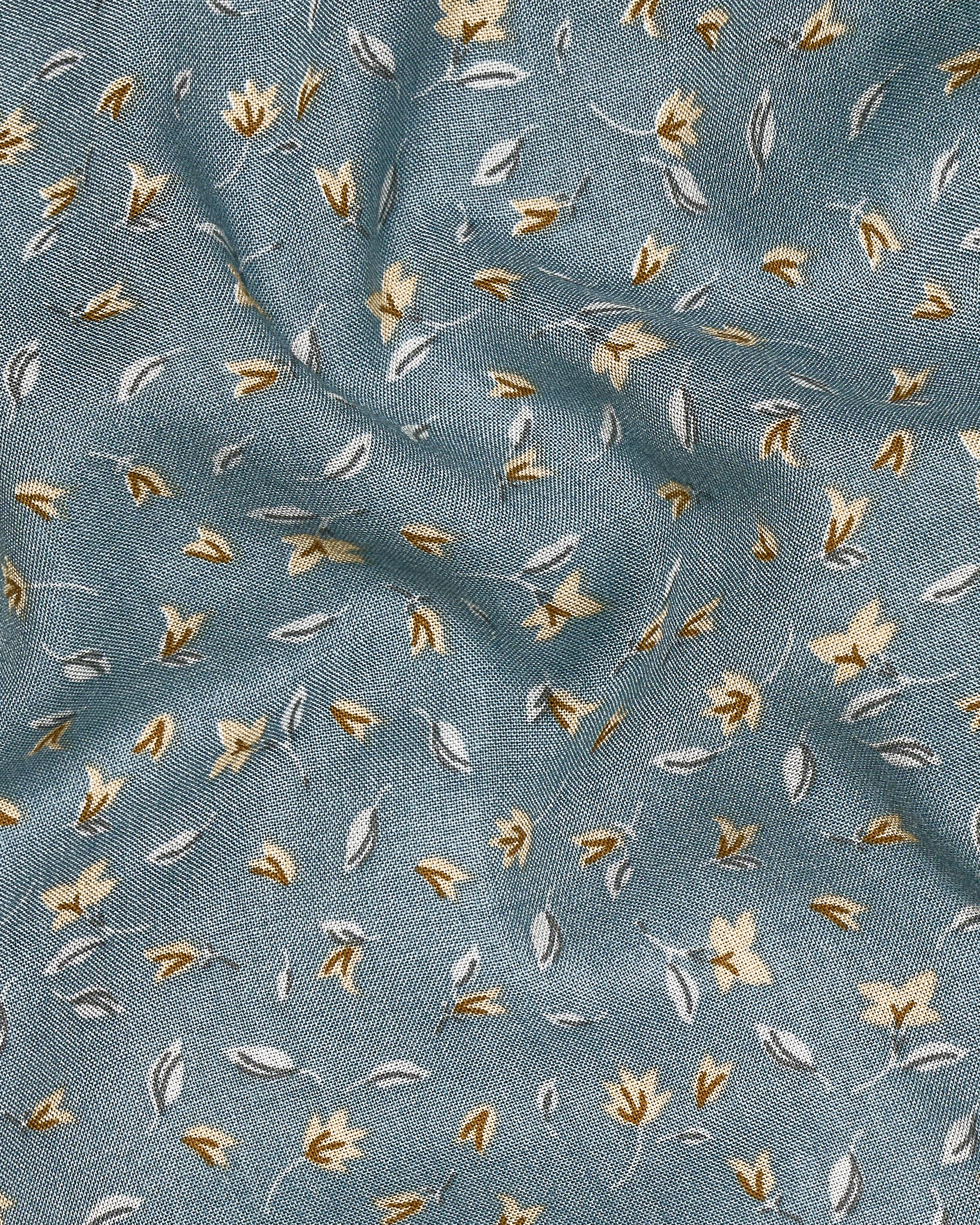 Cascade Green Ditsy Printed Premium Tencel Shirt