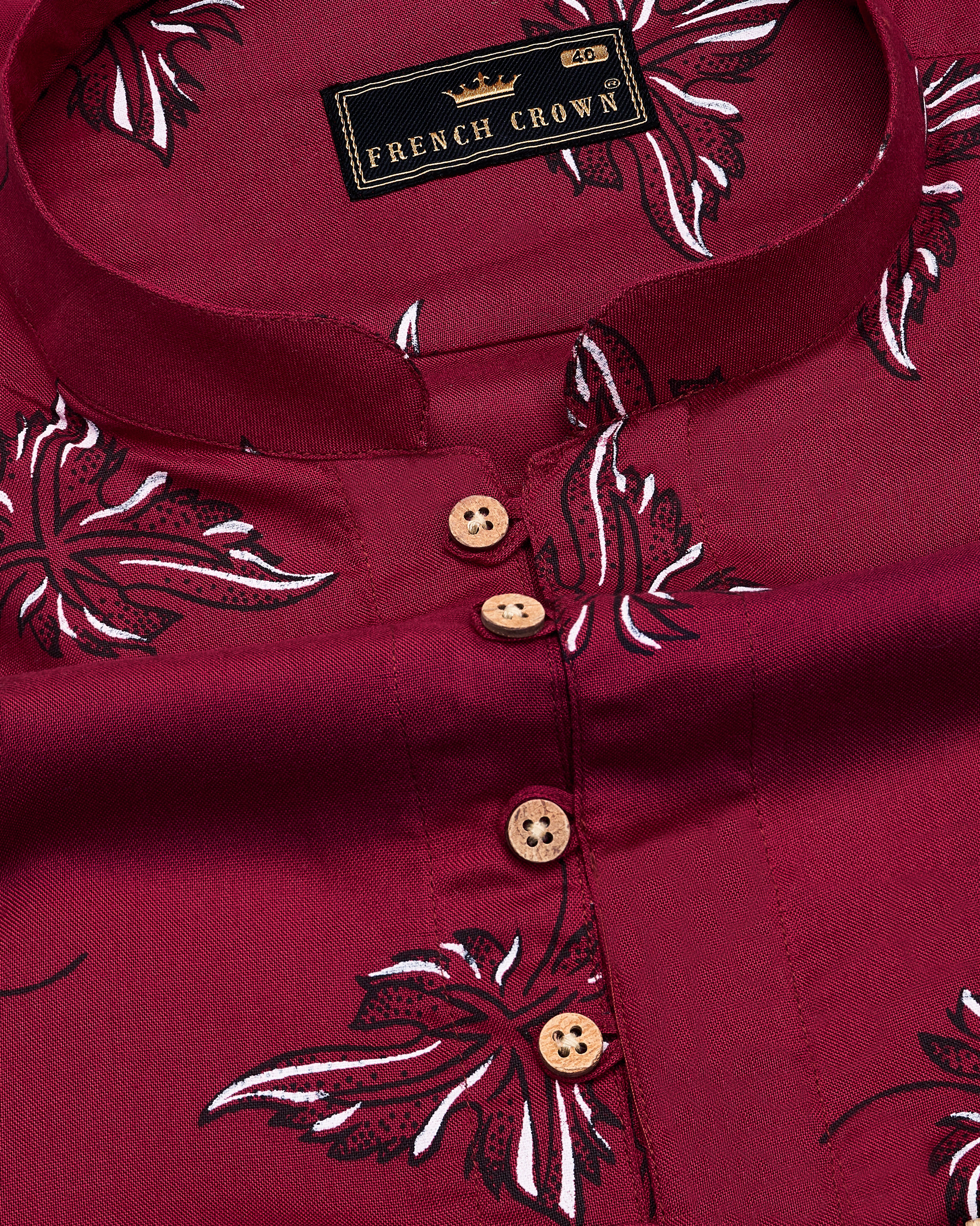 Tyrian Maroon Floral Printed Premium Tencel Kurta Shirt 9118-KS-38,9118-KS-H-38,9118-KS-39,9118-KS-H-39,9118-KS-40,9118-KS-H-40,9118-KS-42,9118-KS-H-42,9118-KS-44,9118-KS-H-44,9118-KS-46,9118-KS-H-46,9118-KS-48,9118-KS-H-48,9118-KS-50,9118-KS-H-50,9118-KS-52,9118-KS-H-52