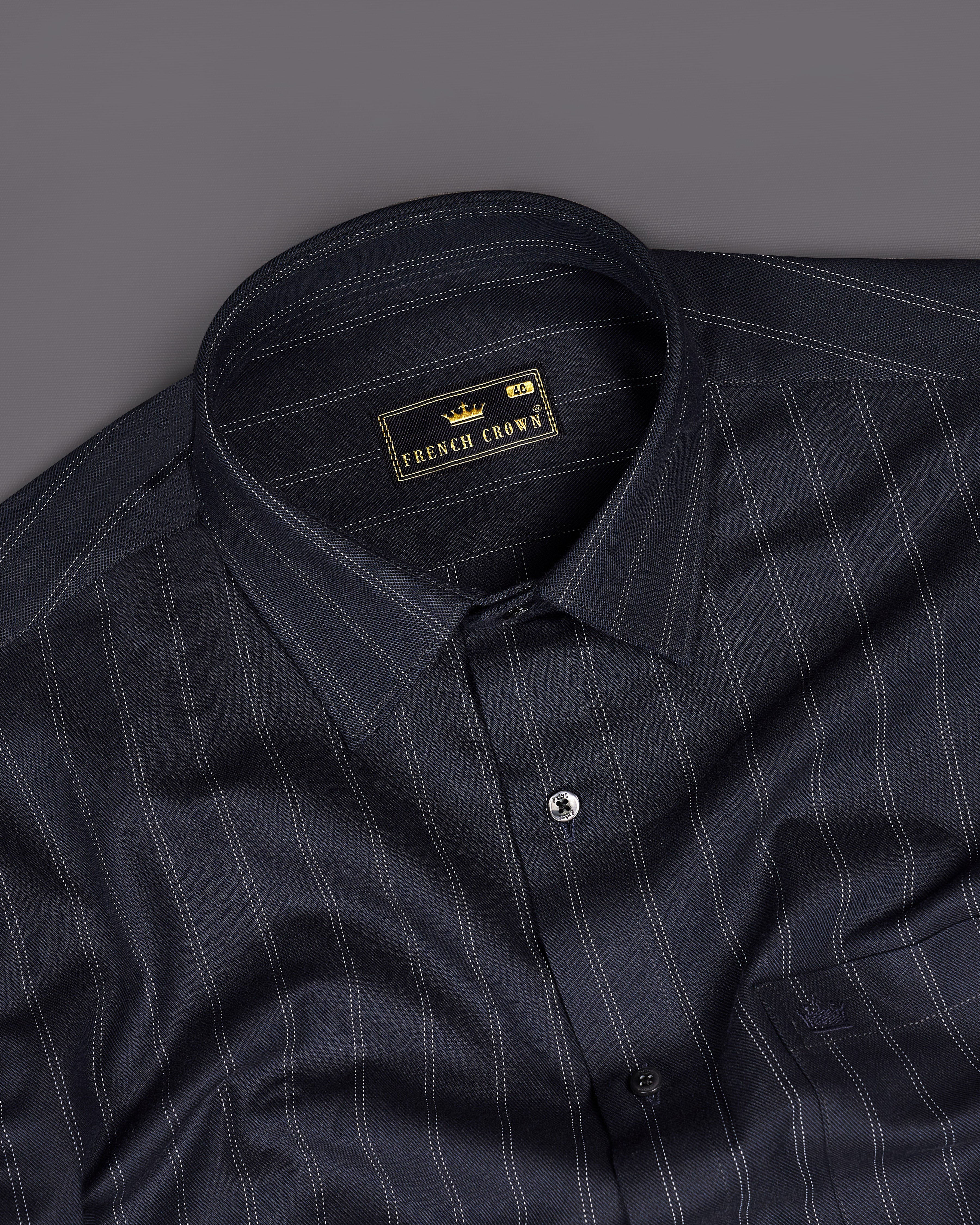 Baltic Dark Blue Twill Striped Premium Cotton Shirt 9127-BLK-38,9127-BLK-H-38,9127-BLK-39,9127-BLK-H-39,9127-BLK-40,9127-BLK-H-40,9127-BLK-42,9127-BLK-H-42,9127-BLK-44,9127-BLK-H-44,9127-BLK-46,9127-BLK-H-46,9127-BLK-48,9127-BLK-H-48,9127-BLK-50,9127-BLK-H-50,9127-BLK-52,9127-BLK-H-52