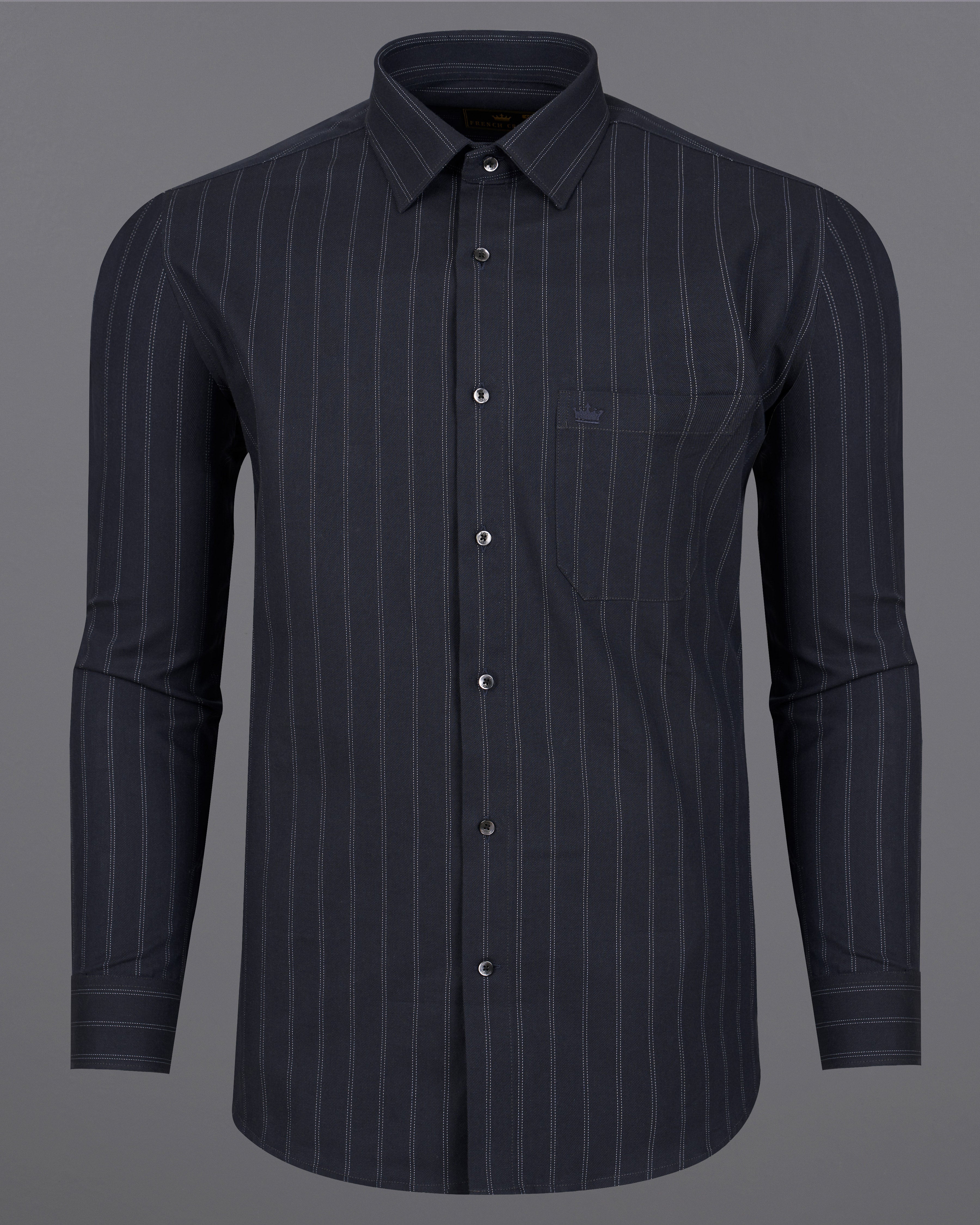 Baltic Dark Blue Twill Striped Premium Cotton Shirt 9127-BLK-38,9127-BLK-H-38,9127-BLK-39,9127-BLK-H-39,9127-BLK-40,9127-BLK-H-40,9127-BLK-42,9127-BLK-H-42,9127-BLK-44,9127-BLK-H-44,9127-BLK-46,9127-BLK-H-46,9127-BLK-48,9127-BLK-H-48,9127-BLK-50,9127-BLK-H-50,9127-BLK-52,9127-BLK-H-52