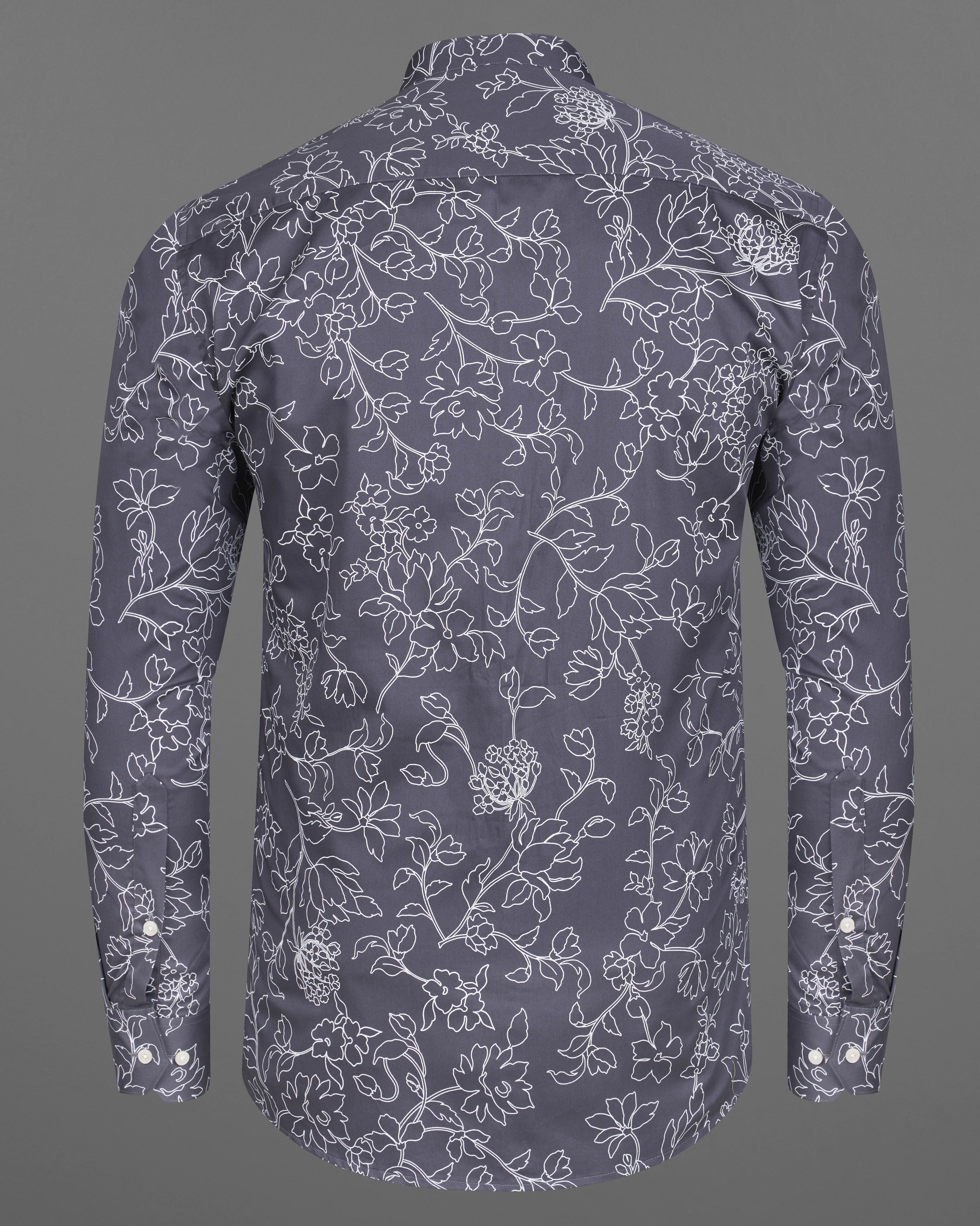 Shuttle Gray Floral Printed Super Soft Premium Cotton Shirt 9187-M-38, 9187-M-H-38, 9187-M-39, 9187-M-H-39, 9187-M-40, 9187-M-H-40, 9187-M-42, 9187-M-H-42, 9187-M-44, 9187-M-H-44, 9187-M-46, 9187-M-H-46, 9187-M-48, 9187-M-H-48, 9187-M-50, 9187-M-H-50, 9187-M-52, 9187-M-H-52