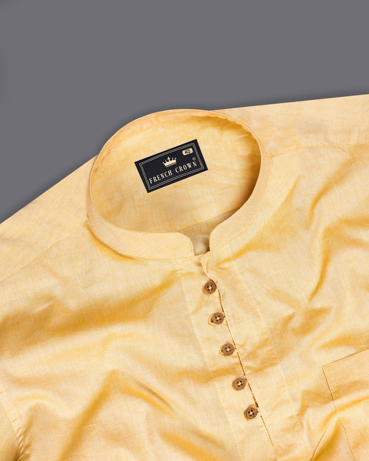 Walnut Yellow Royal Oxford Kurta Shirt 9222-KS-38,9222-KS-H-38,9222-KS-39,9222-KS-H-39,9222-KS-40,9222-KS-H-40,9222-KS-42,9222-KS-H-42,9222-KS-44,9222-KS-H-44,9222-KS-46,9222-KS-H-46,9222-KS-48,9222-KS-H-48,9222-KS-50,9222-KS-H-50,9222-KS-52,9222-KS-H-52