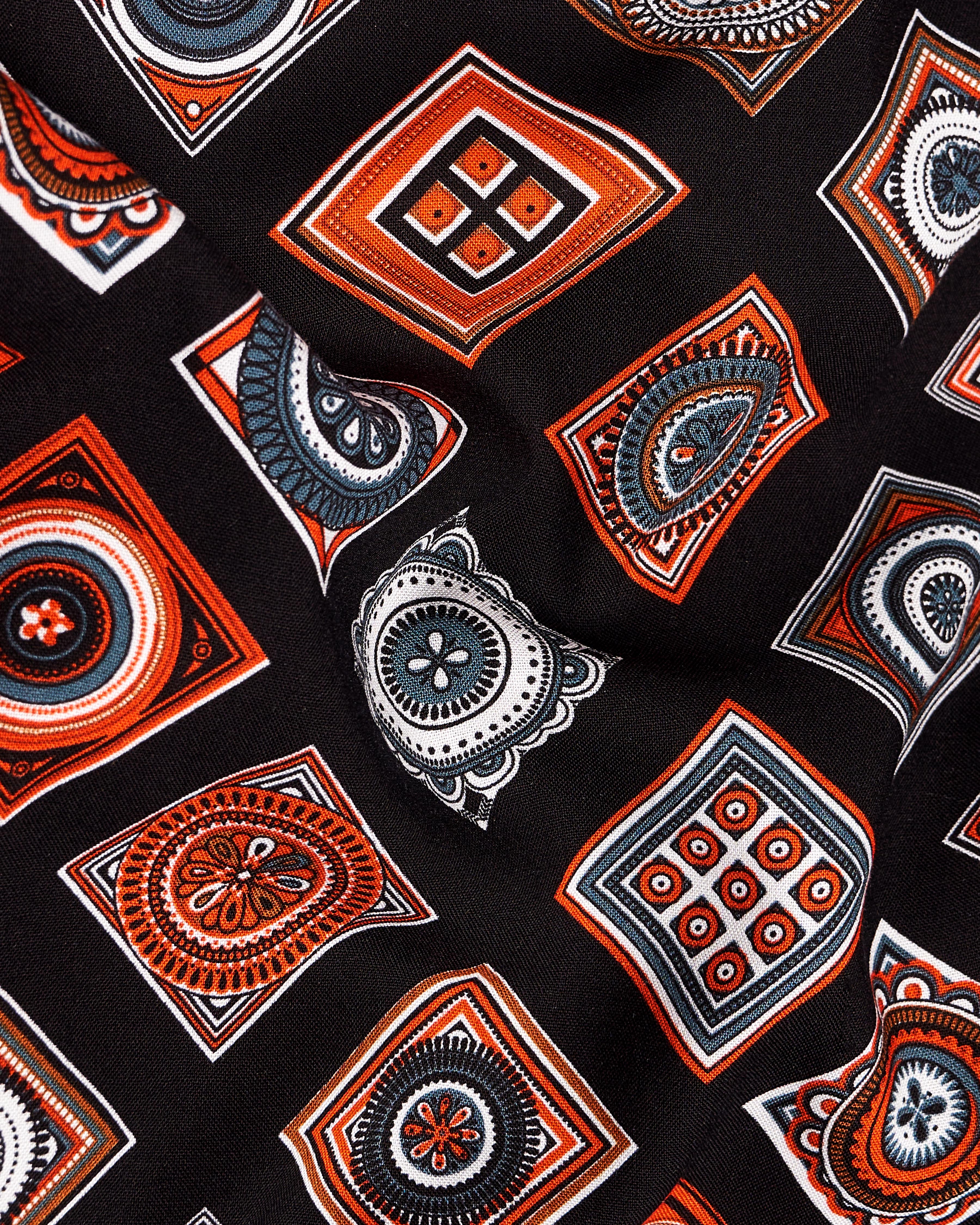 Jade Black with Multicolour Bohemian Printed Premium Tencel Shirt 9275-BLK-38,9275-BLK-H-38,9275-BLK-39,9275-BLK-H-39,9275-BLK-40,9275-BLK-H-40,9275-BLK-42,9275-BLK-H-42,9275-BLK-44,9275-BLK-H-44,9275-BLK-46,9275-BLK-H-46,9275-BLK-48,9275-BLK-H-48,9275-BLK-50,9275-BLK-H-50,9275-BLK-52,9275-BLK-H-52