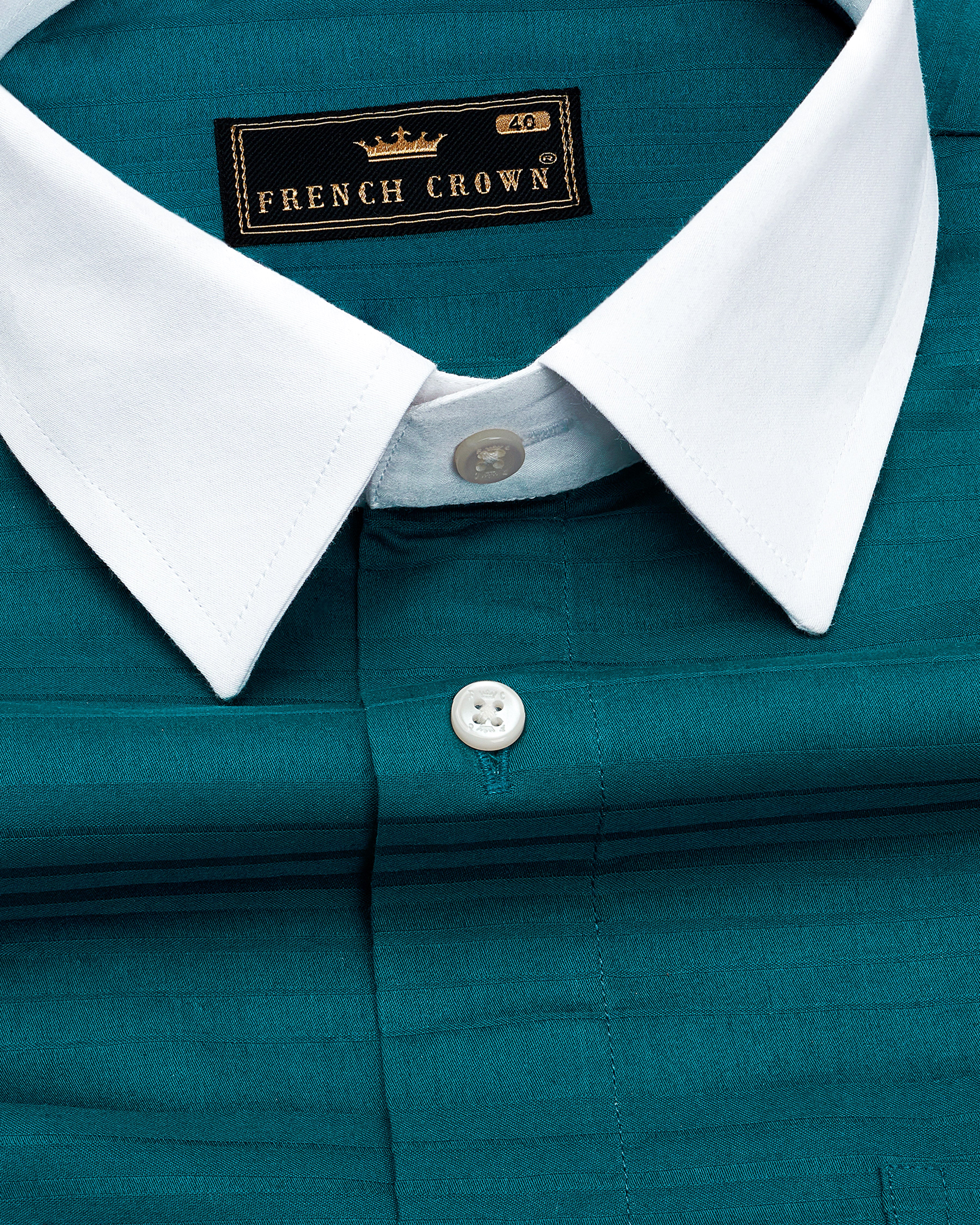 Deep Teal blue Striped with White Cuffs and Collar Dobby Textured Premium Giza Cotton Shirt 9325-WCC-38, 9325-WCC-H-38, 9325-WCC-39, 9325-WCC-H-39, 9325-WCC-40, 9325-WCC-H-40, 9325-WCC-42, 9325-WCC-H-42, 9325-WCC-44, 9325-WCC-H-44, 9325-WCC-46, 9325-WCC-H-46, 9325-WCC-48, 9325-WCC-H-48, 9325-WCC-50, 9325-WCC-H-50, 9325-WCC-52, 9325-WCC-H-52