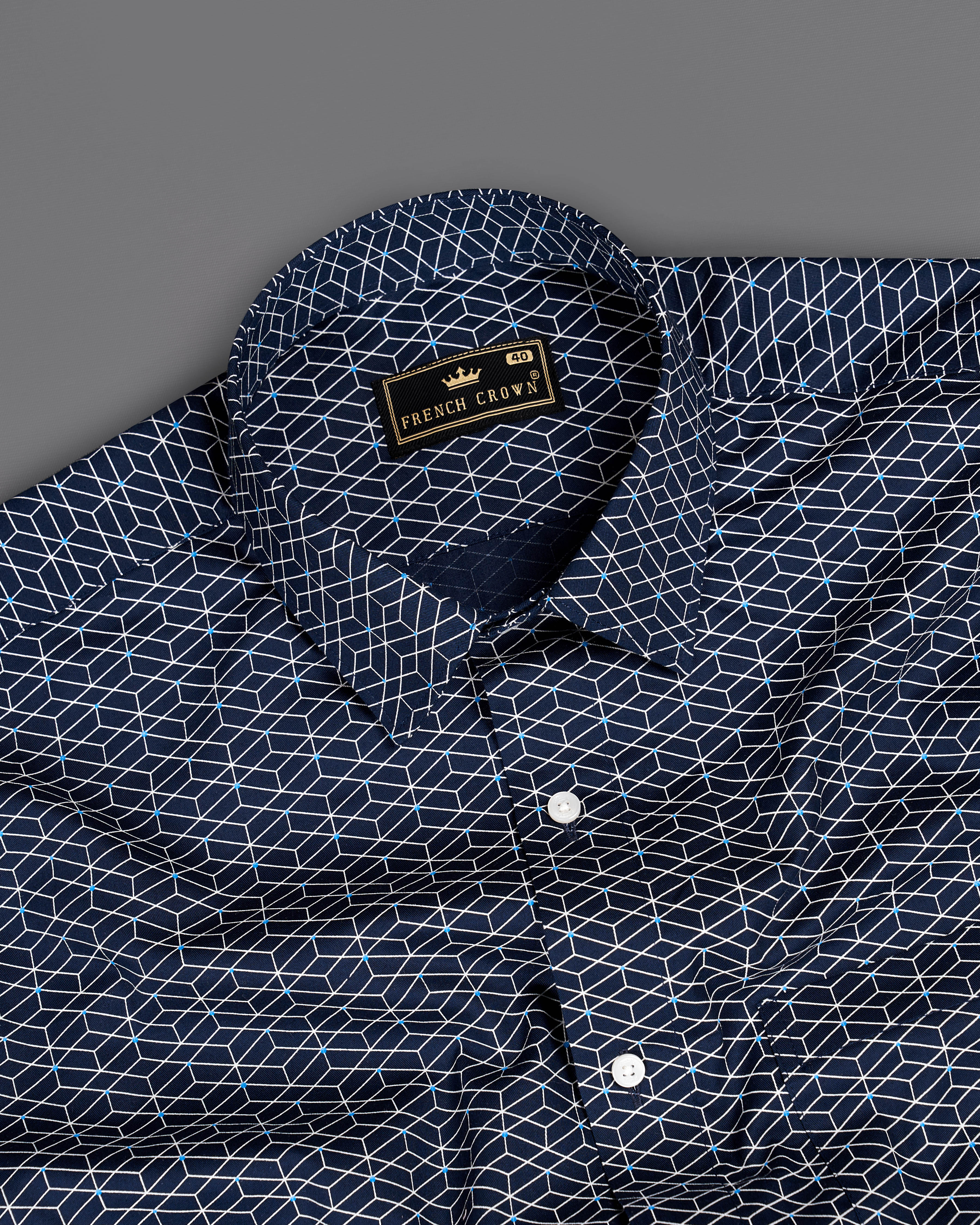 Mirage Navy Blue and White Geometric Textured Royal Oxford Shirt 9327-38, 9327-H-38, 9327-39, 9327-H-39, 9327-40, 9327-H-40, 9327-42, 9327-H-42, 9327-44, 9327-H-44, 9327-46, 9327-H-46, 9327-48, 9327-H-48, 9327-50, 9327-H-50, 9327-52, 9327-H-52ac