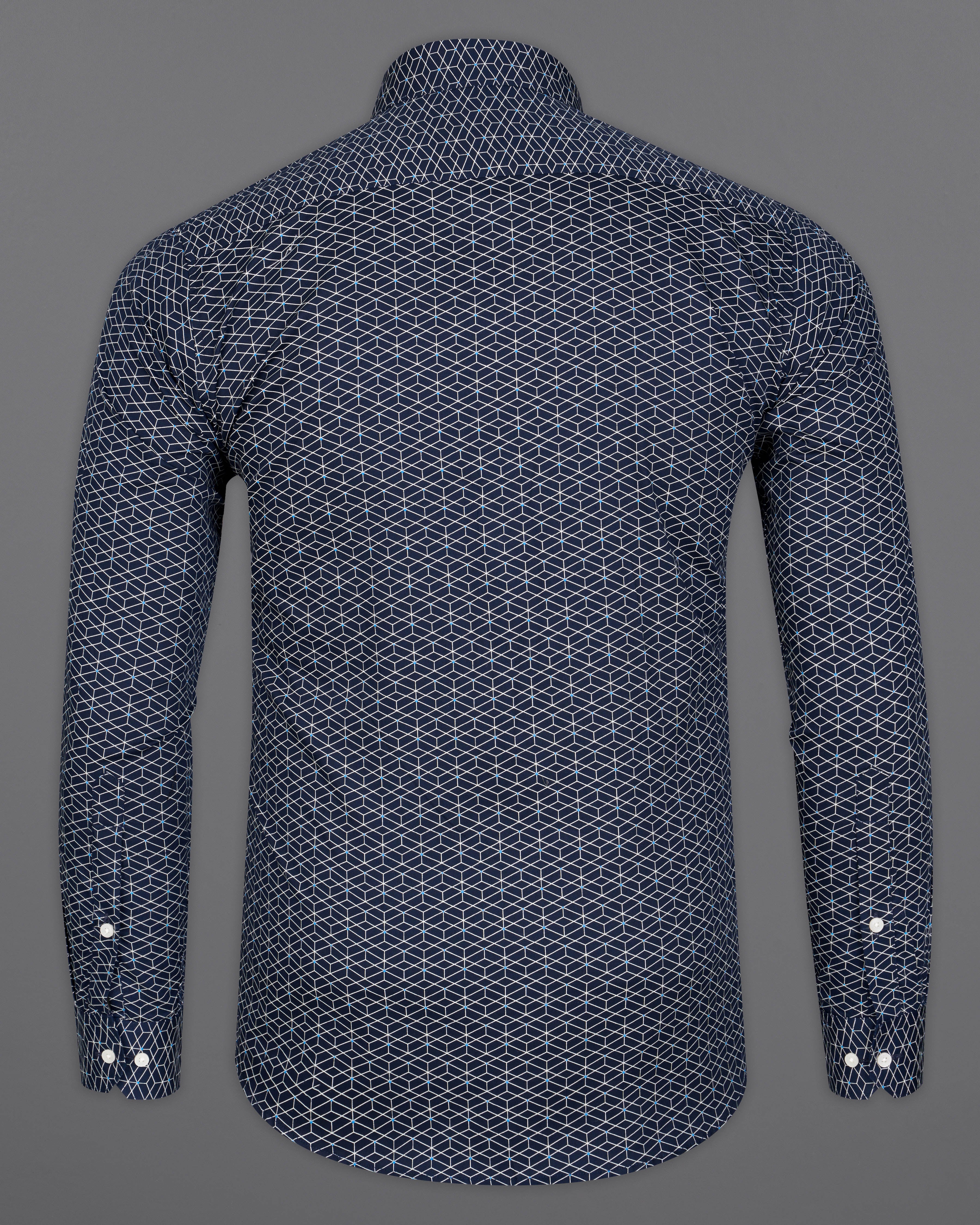 Mirage Navy Blue and White Geometric Textured Royal Oxford Shirt 9327-38, 9327-H-38, 9327-39, 9327-H-39, 9327-40, 9327-H-40, 9327-42, 9327-H-42, 9327-44, 9327-H-44, 9327-46, 9327-H-46, 9327-48, 9327-H-48, 9327-50, 9327-H-50, 9327-52, 9327-H-52ac