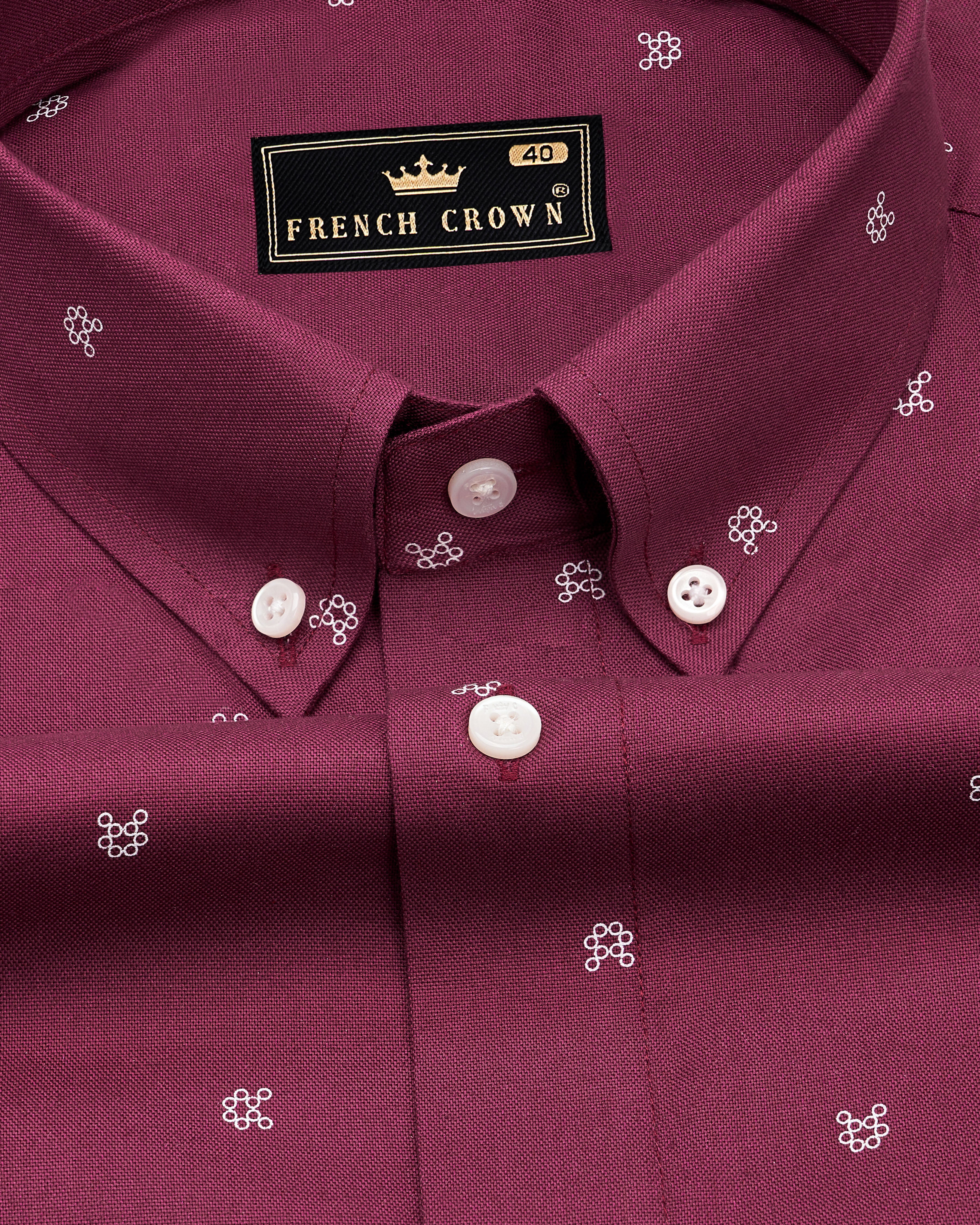 Mauve Maroon and White Royal Oxford Shirt 9329-BD-38, 9329-BD-H-38, 9329-BD-39, 9329-BD-H-39, 9329-BD-40, 9329-BD-H-40, 9329-BD-42, 9329-BD-H-42, 9329-BD-44, 9329-BD-H-44, 9329-BD-46, 9329-BD-H-46, 9329-BD-48, 9329-BD-H-48, 9329-BD-50, 9329-BD-H-50, 9329-BD-52, 9329-BD-H-52