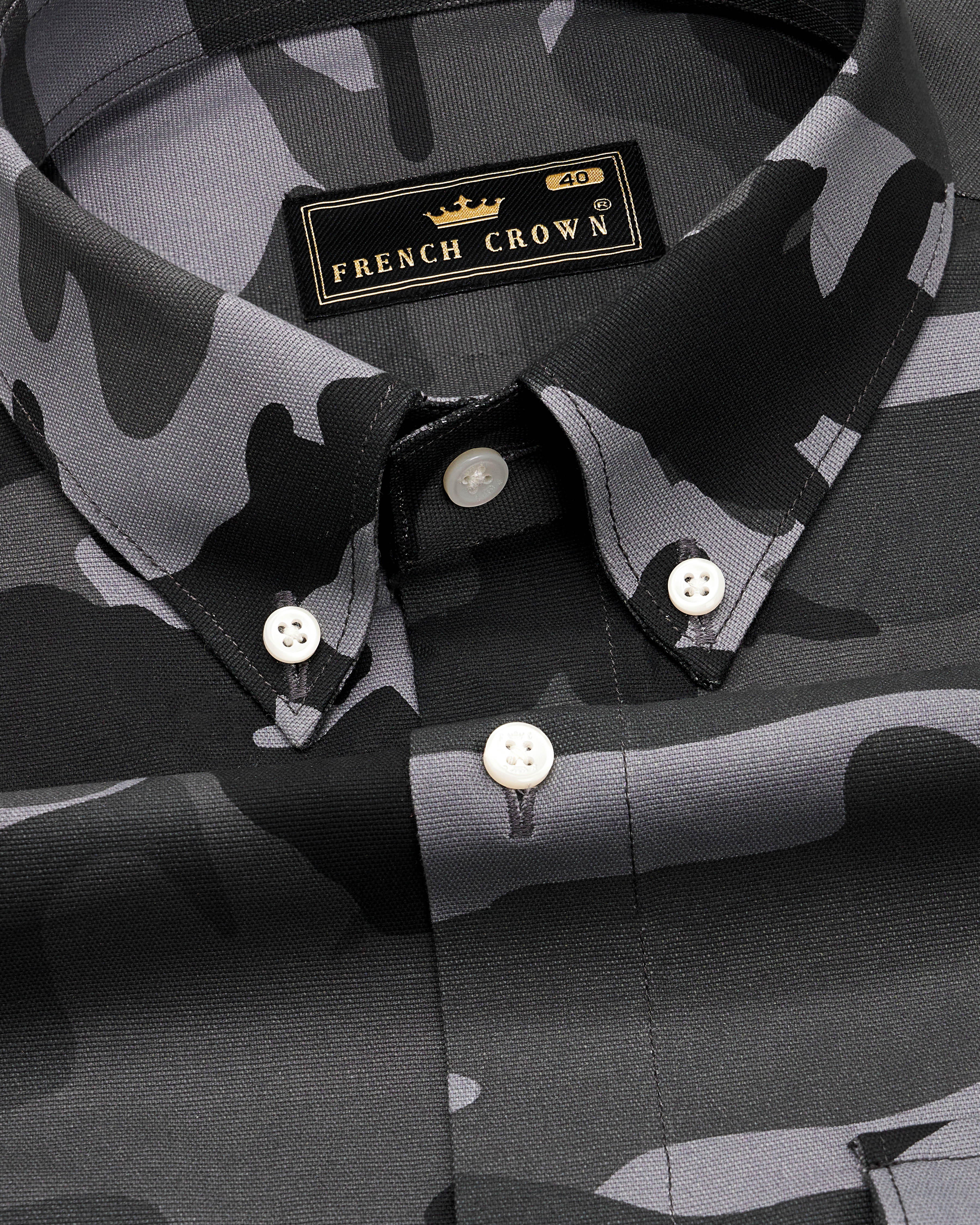 Iridium Gray with Jade Black Camouflage Royal Oxford Designer Shirt 9339-BD-OS-D123-38, 9339-BD-OS-D123-H-38, 9339-BD-OS-D123-39, 9339-BD-OS-D123-H-39, 9339-BD-OS-D123-40, 9339-BD-OS-D123-H-40, 9339-BD-OS-D123-42, 9339-BD-OS-D123-H-42, 9339-BD-OS-D123-44, 9339-BD-OS-D123-H-44, 9339-BD-OS-D123-46, 9339-BD-OS-D123-H-46, 9339-BD-OS-D123-48, 9339-BD-OS-D123-H-48, 9339-BD-OS-D123-50, 9339-BD-OS-D123-H-50, 9339-BD-OS-D123-52, 9339-BD-OS-D123-H-52