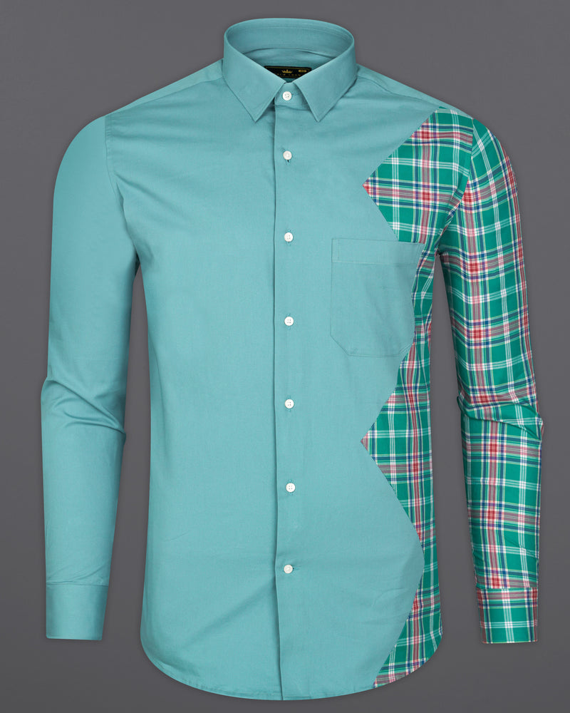 Oxley Green with Multicolour Checkered Royal Oxford Designer Shirt 9368-P110-38, 9368-P110-H-38, 9368-P110-39, 9368-P110-H-39, 9368-P110-40, 9368-P110-H-40, 9368-P110-42, 9368-P110-H-42, 9368-P110-44, 9368-P110-H-44, 9368-P110-46, 9368-P110-H-46, 9368-P110-48, 9368-P110-H-48, 9368-P110-50, 9368-P110-H-50, 9368-P110-52, 9368-P110-H-52