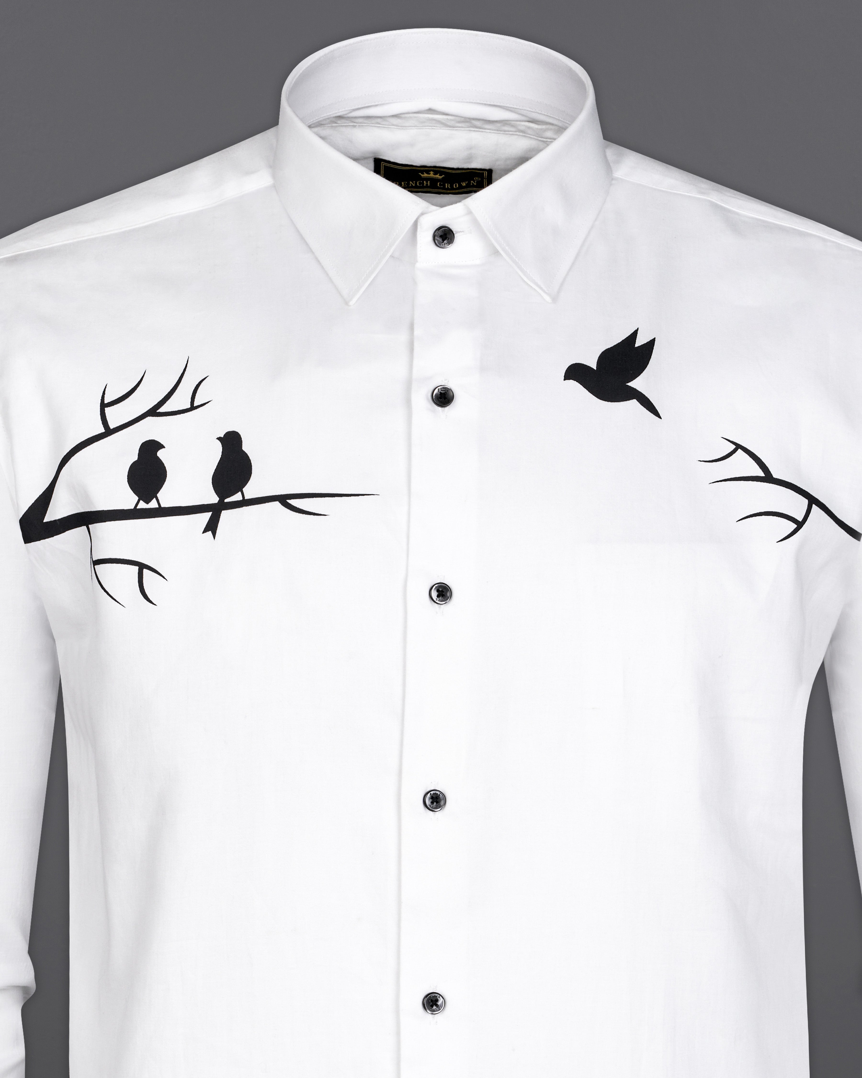 Bright White Birds Digital Printed Super Soft Premium Cotton Shirt 9377-BLK-38, 9377-BLK-H-38, 9377-BLK-39, 9377-BLK-H-39, 9377-BLK-40, 9377-BLK-H-40, 9377-BLK-42, 9377-BLK-H-42, 9377-BLK-44, 9377-BLK-H-44, 9377-BLK-46, 9377-BLK-H-46, 9377-BLK-48, 9377-BLK-H-48, 9377-BLK-50, 9377-BLK-H-50, 9377-BLK-52, 9377-BLK-H-52