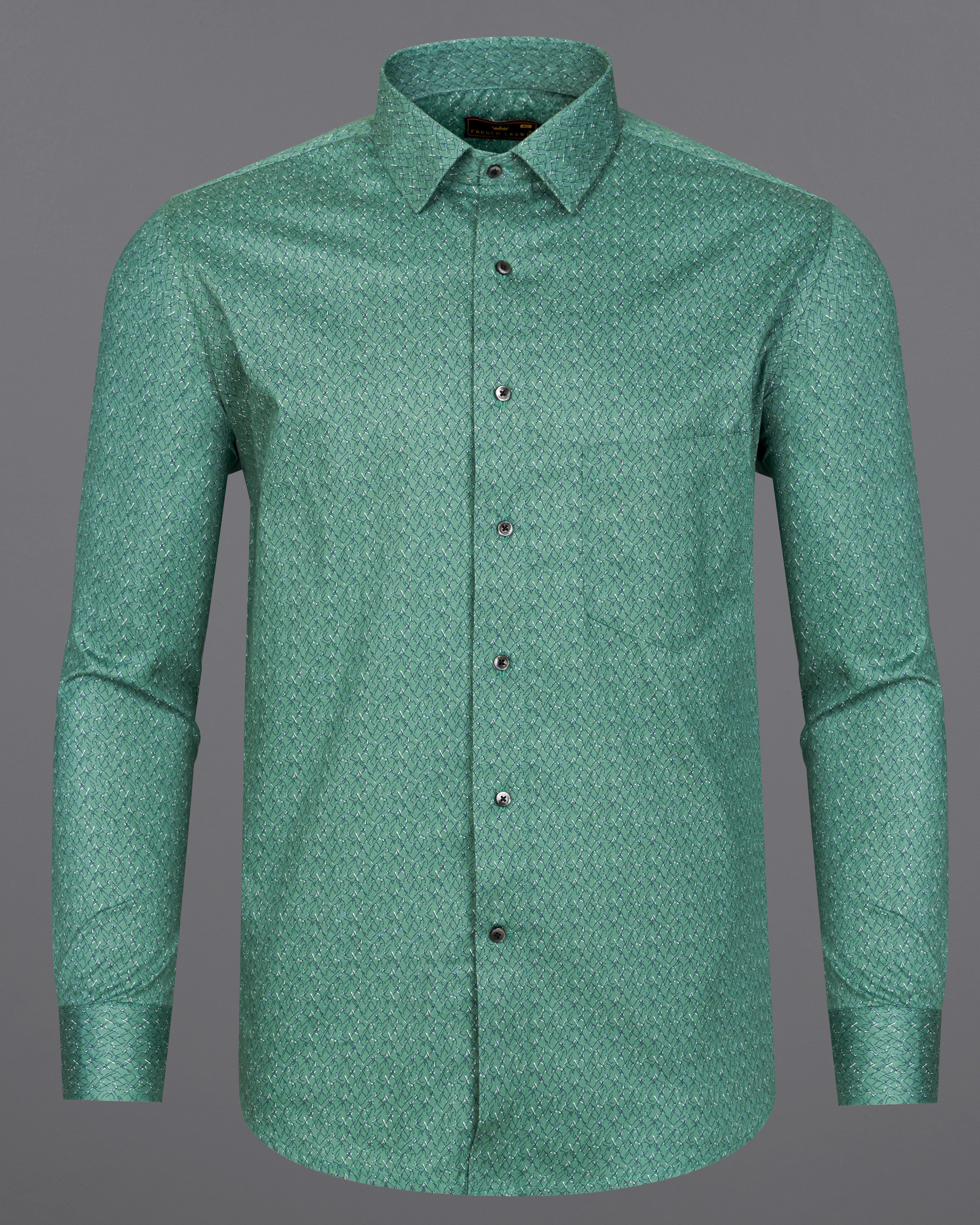 Viridian Green Printed Premium Cotton Shirt 9395-BLK-38, 9395-BLK-H-38, 9395-BLK-39, 9395-BLK-H-39, 9395-BLK-40, 9395-BLK-H-40, 9395-BLK-42, 9395-BLK-H-42, 9395-BLK-44, 9395-BLK-H-44, 9395-BLK-46, 9395-BLK-H-46, 9395-BLK-48, 9395-BLK-H-48, 9395-BLK-50, 9395-BLK-H-50, 9395-BLK-52, 9395-BLK-H-52