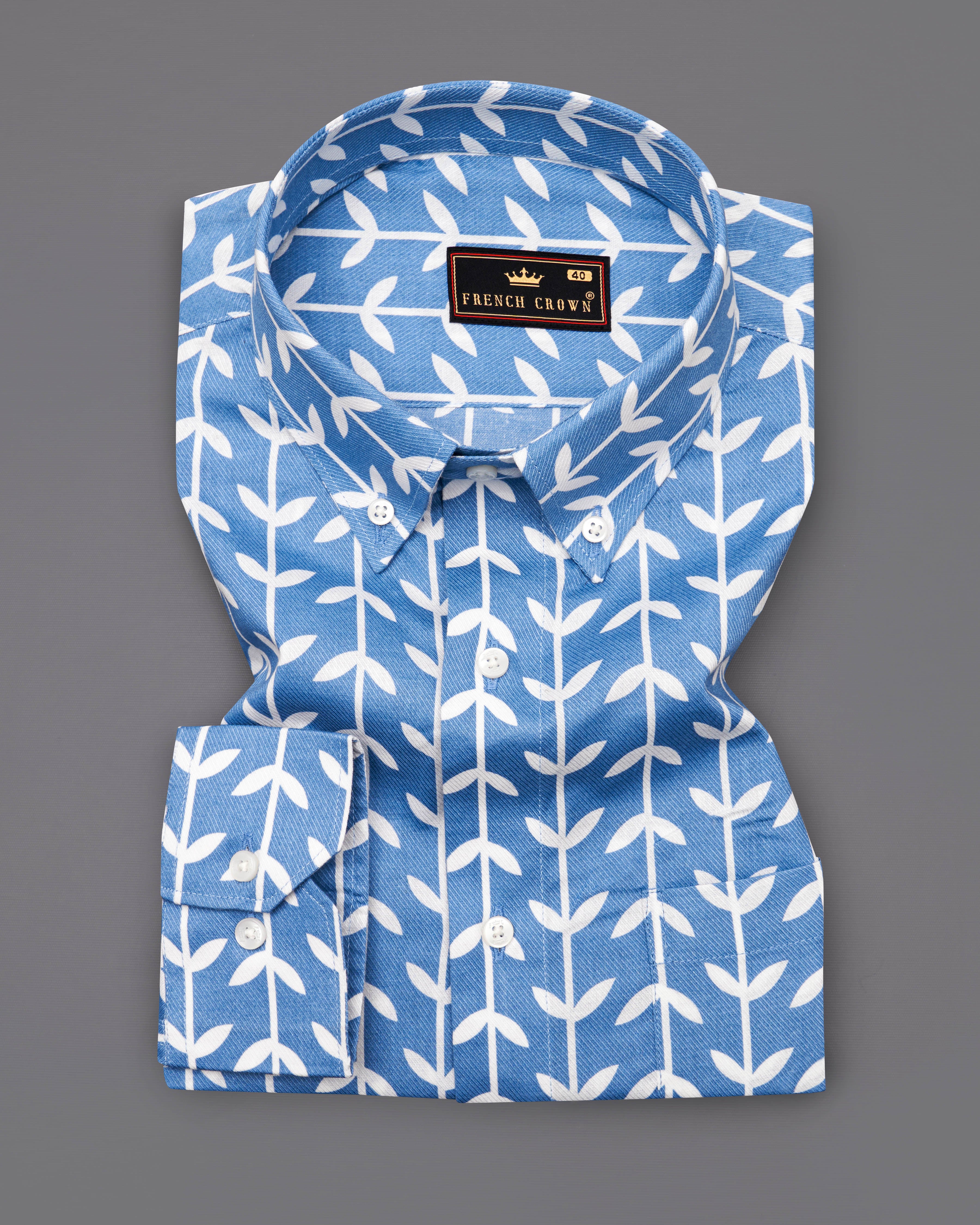 Glaucous Blue with Bright White Twill Printed Premium Cotton Shirt 9426-BD-38, 9426-BD-H-38, 9426-BD-39, 9426-BD-H-39, 9426-BD-40, 9426-BD-H-40, 9426-BD-42, 9426-BD-H-42, 9426-BD-44, 9426-BD-H-44, 9426-BD-46, 9426-BD-H-46, 9426-BD-48, 9426-BD-H-48, 9426-BD-50, 9426-BD-H-50, 9426-BD-52, 9426-BD-H-52