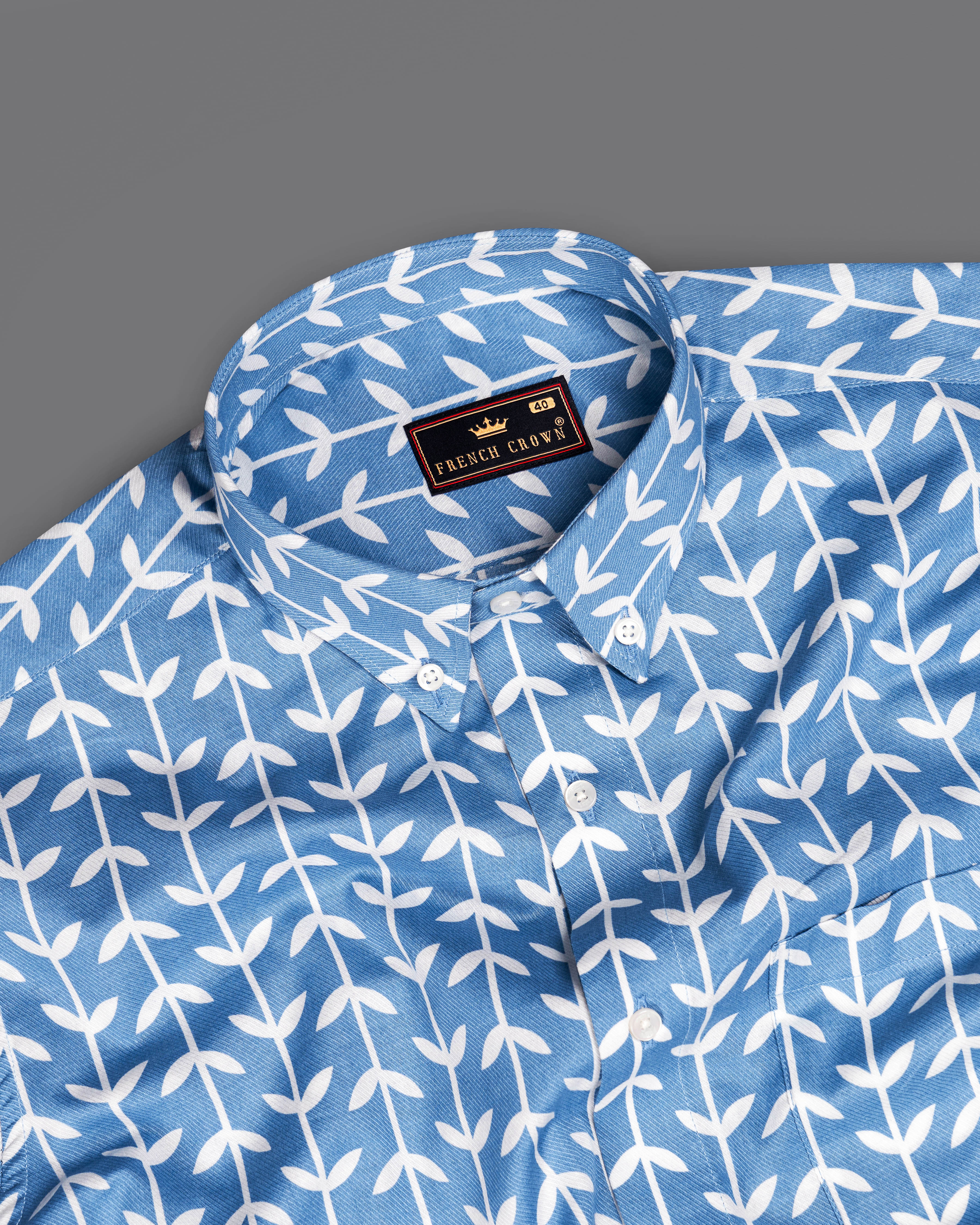 Glaucous Blue with Bright White Twill Printed Premium Cotton Shirt 9426-BD-38, 9426-BD-H-38, 9426-BD-39, 9426-BD-H-39, 9426-BD-40, 9426-BD-H-40, 9426-BD-42, 9426-BD-H-42, 9426-BD-44, 9426-BD-H-44, 9426-BD-46, 9426-BD-H-46, 9426-BD-48, 9426-BD-H-48, 9426-BD-50, 9426-BD-H-50, 9426-BD-52, 9426-BD-H-52