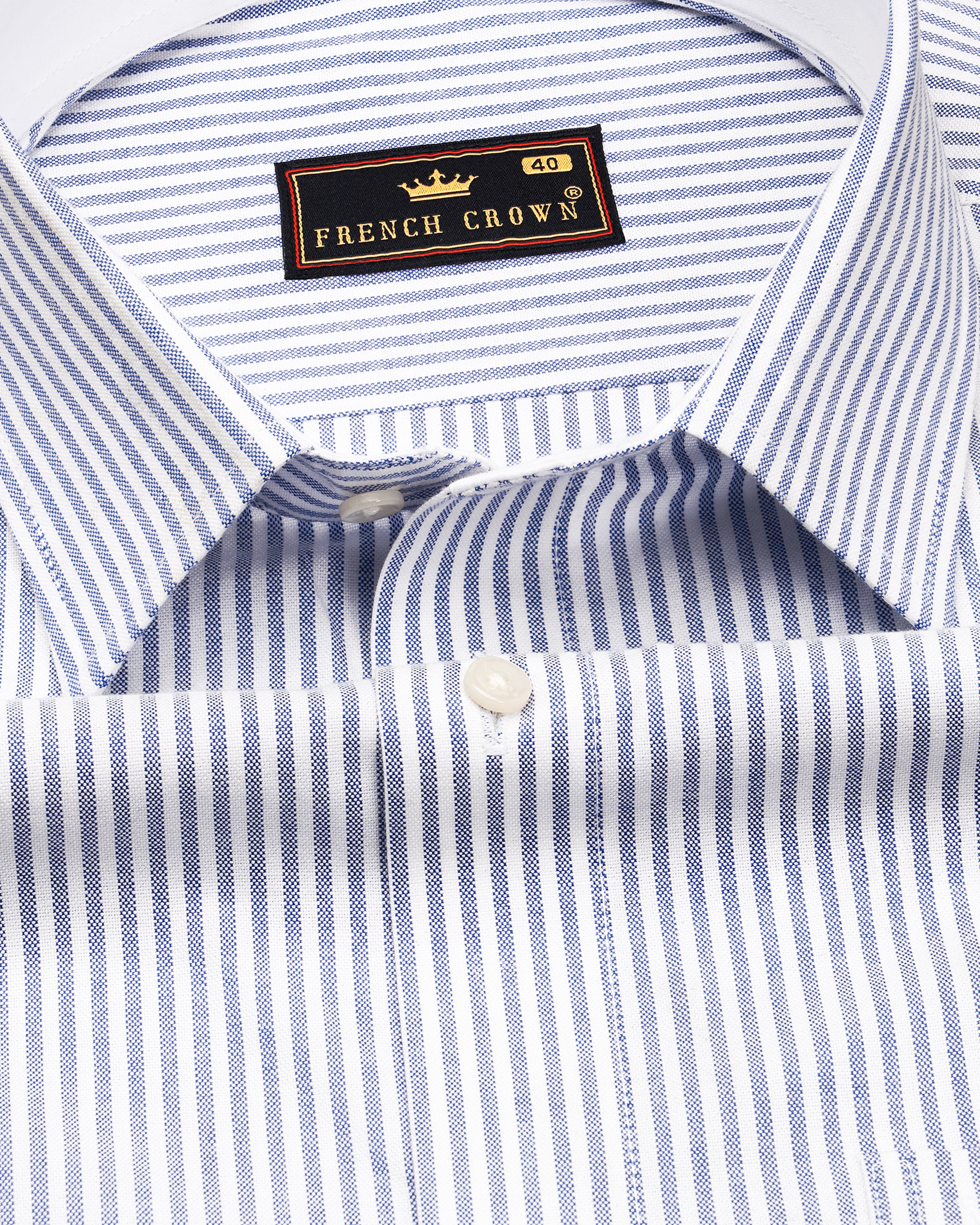 Bright White with Casper Blue Striped Royal Oxford Shirt 9450-CP-38, 9450-CP-H-38, 9450-CP-39, 9450-CP-H-39, 9450-CP-40, 9450-CP-H-40, 9450-CP-42, 9450-CP-H-42, 9450-CP-44, 9450-CP-H-44, 9450-CP-46, 9450-CP-H-46, 9450-CP-48, 9450-CP-H-48, 9450-CP-50, 9450-CP-H-50, 9450-CP-52, 9450-CP-H-52