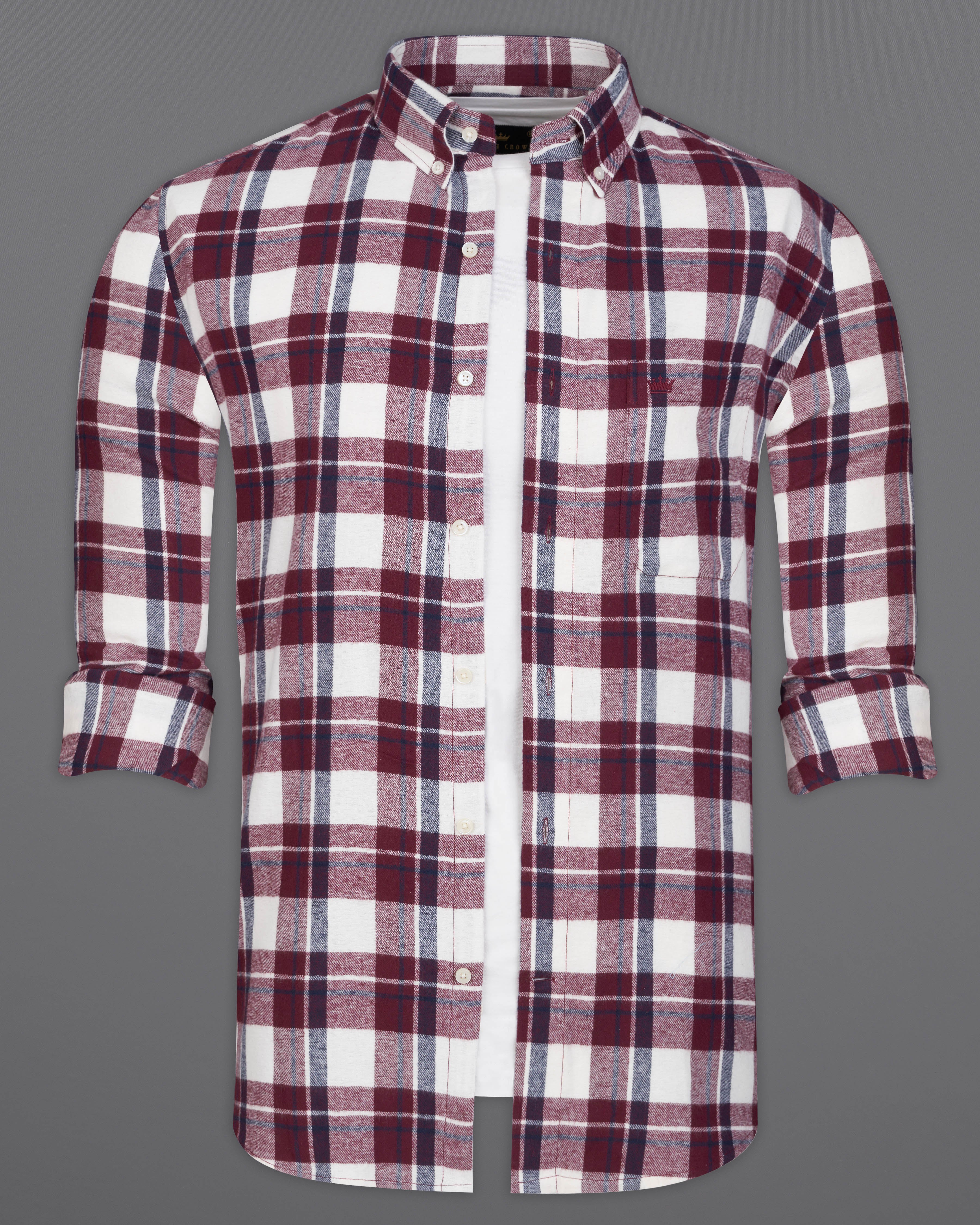 Aubergine Wine with White Plaid Flannel Overshirt 9536-BD-OS-38, 9536-BD-OS-H-38, 9536-BD-OS-39, 9536-BD-OS-H-39, 9536-BD-OS-40, 9536-BD-OS-H-40, 9536-BD-OS-42, 9536-BD-OS-H-42, 9536-BD-OS-44, 9536-BD-OS-H-44, 9536-BD-OS-46, 9536-BD-OS-H-46, 9536-BD-OS-48, 9536-BD-OS-H-48, 9536-BD-OS-50, 9536-BD-OS-H-50, 9536-BD-OS-52, 9536-BD-OS-H-52