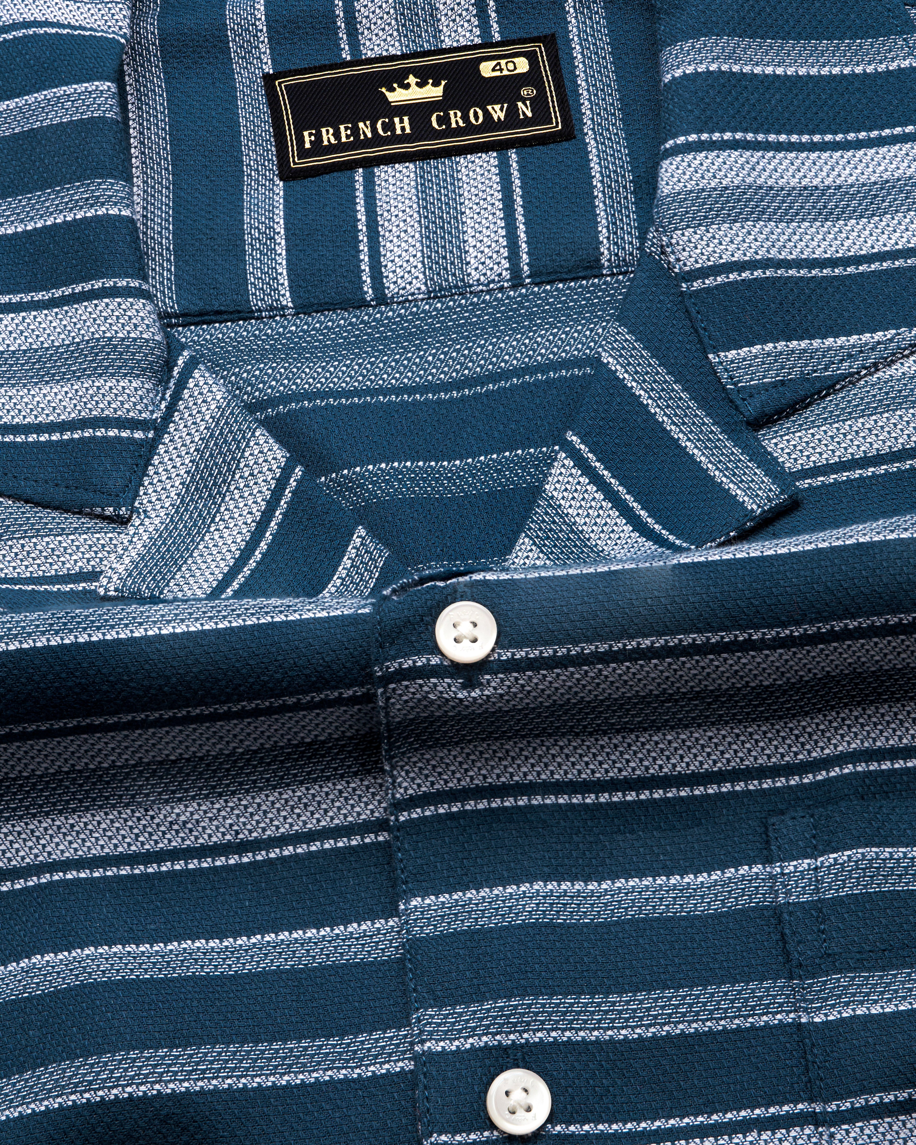 Zodiac Blue Multicolour Striped Dobby Textured Half-Sleeved Shirt 9668-CC-SS-38, 9668-CC-SS-39, 9668-CC-SS-40, 9668-CC-SS-42, 9668-CC-SS-44, 9668-CC-SS-46, 9668-CC-SS-48, 9668-CC-SS-50, 9668-CC-SS-52