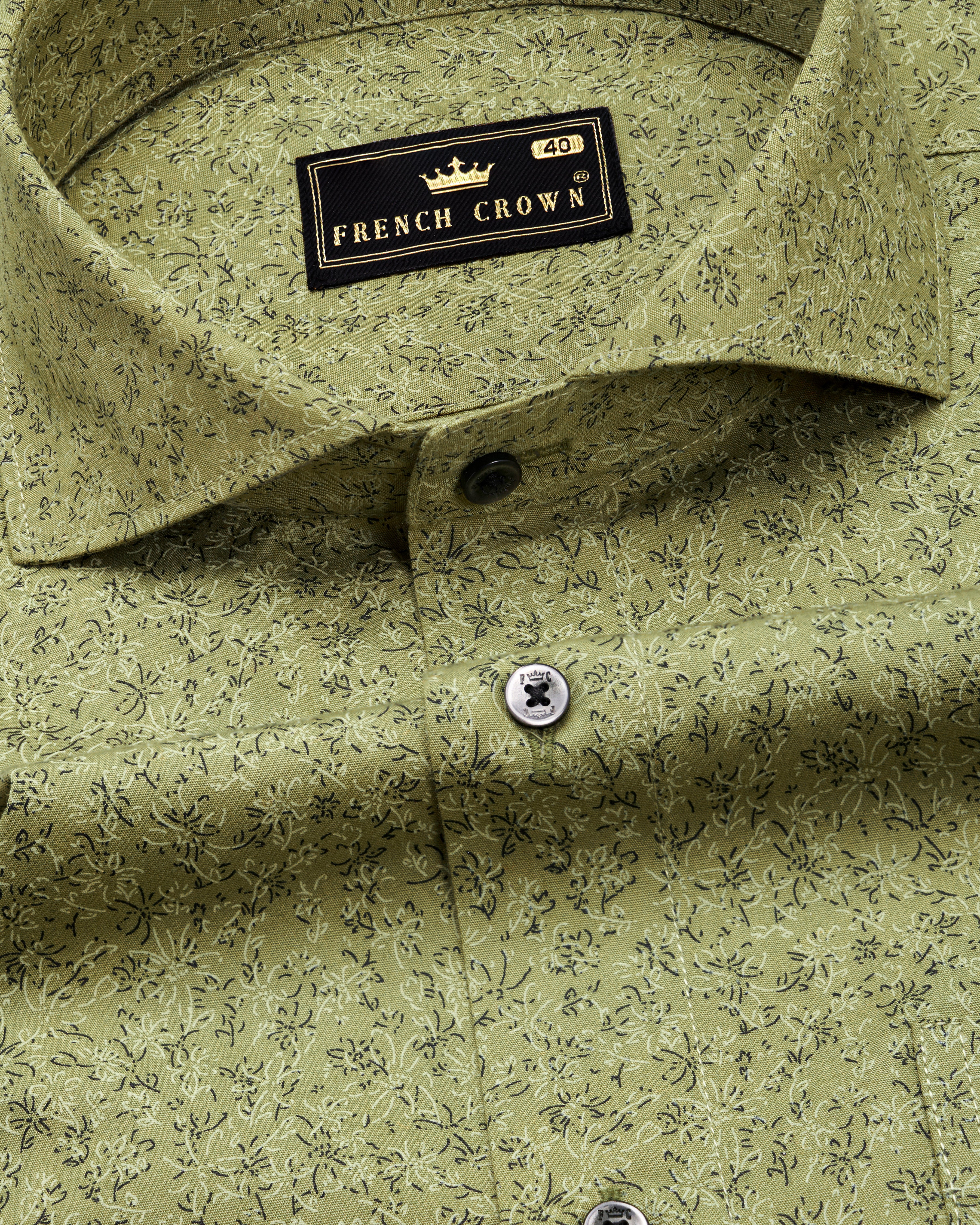 Muesli Green Ditsy Printed Premium Cotton Shirt 9674-CA-BLK-38, 9674-CA-BLK-H-38, 9674-CA-BLK-39, 9674-CA-BLK-H-39, 9674-CA-BLK-40, 9674-CA-BLK-H-40, 9674-CA-BLK-42, 9674-CA-BLK-H-42, 9674-CA-BLK-44, 9674-CA-BLK-H-44, 9674-CA-BLK-46, 9674-CA-BLK-H-46, 9674-CA-BLK-48, 9674-CA-BLK-H-48, 9674-CA-BLK-50, 9674-CA-BLK-H-50, 9674-CA-BLK-52, 9674-CA-BLK-H-52