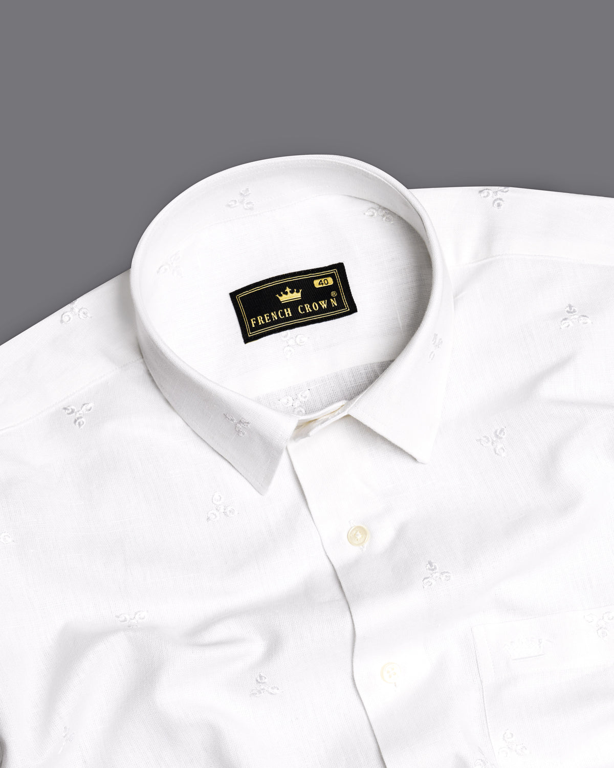 Bright White Embroidered Luxurious Linen Shirt 9721-38, 9721-H-38, 9721-39, 9721-H-39, 9721-40, 9721-H-40, 9721-42, 9721-H-42, 9721-44, 9721-H-44, 9721-46, 9721-H-46, 9721-48, 9721-H-48, 9721-50, 9721-H-50, 9721-52, 9721-H-52