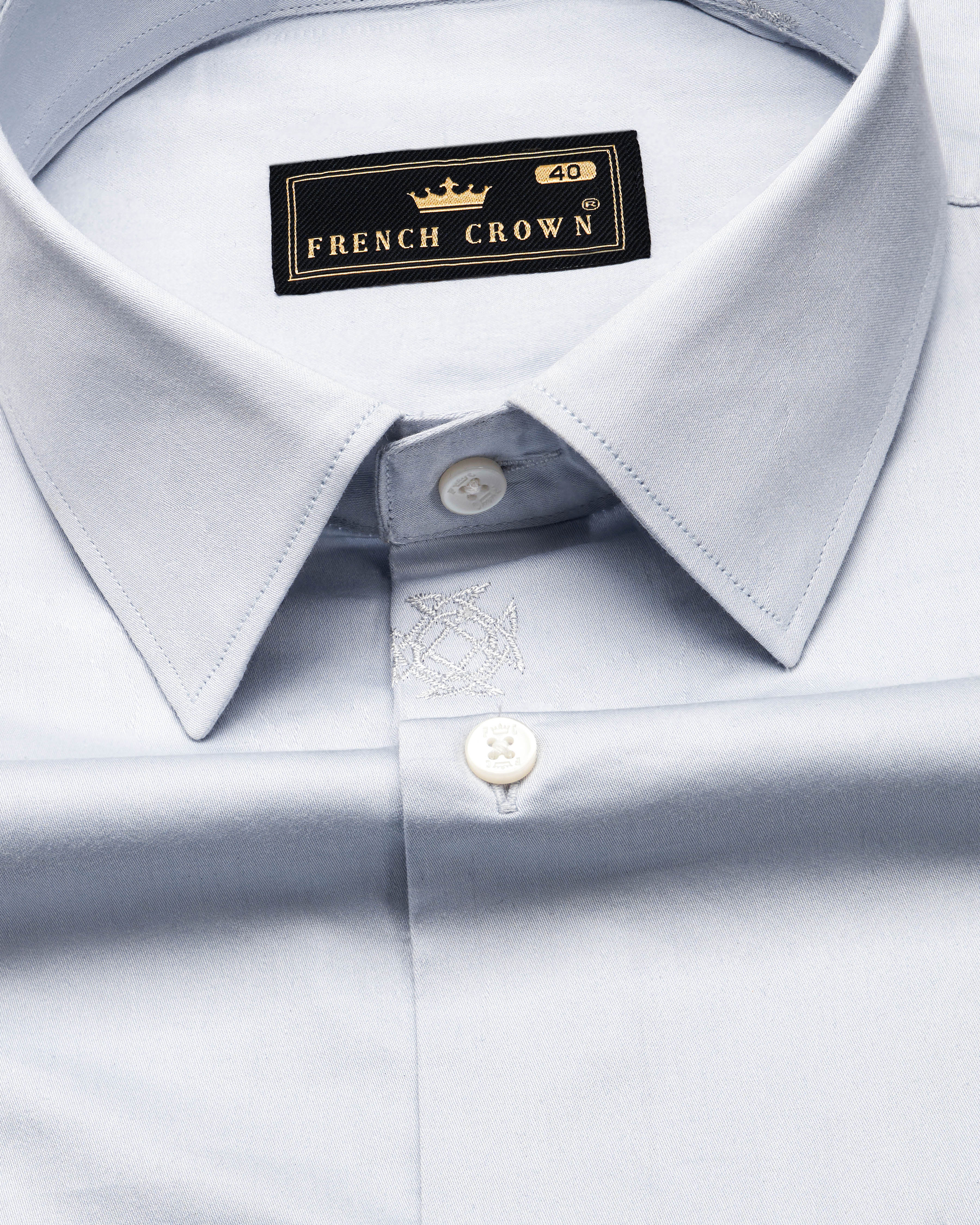 Mystic Blue Embroidered Super Soft Premium Cotton Shirt  9724-38, 9724-H-38, 9724-39, 9724-H-39, 9724-40, 9724-H-40, 9724-42, 9724-H-42, 9724-44, 9724-H-44, 9724-46, 9724-H-46, 9724-48, 9724-H-48, 9724-50, 9724-H-50, 9724-52, 9724-H-52