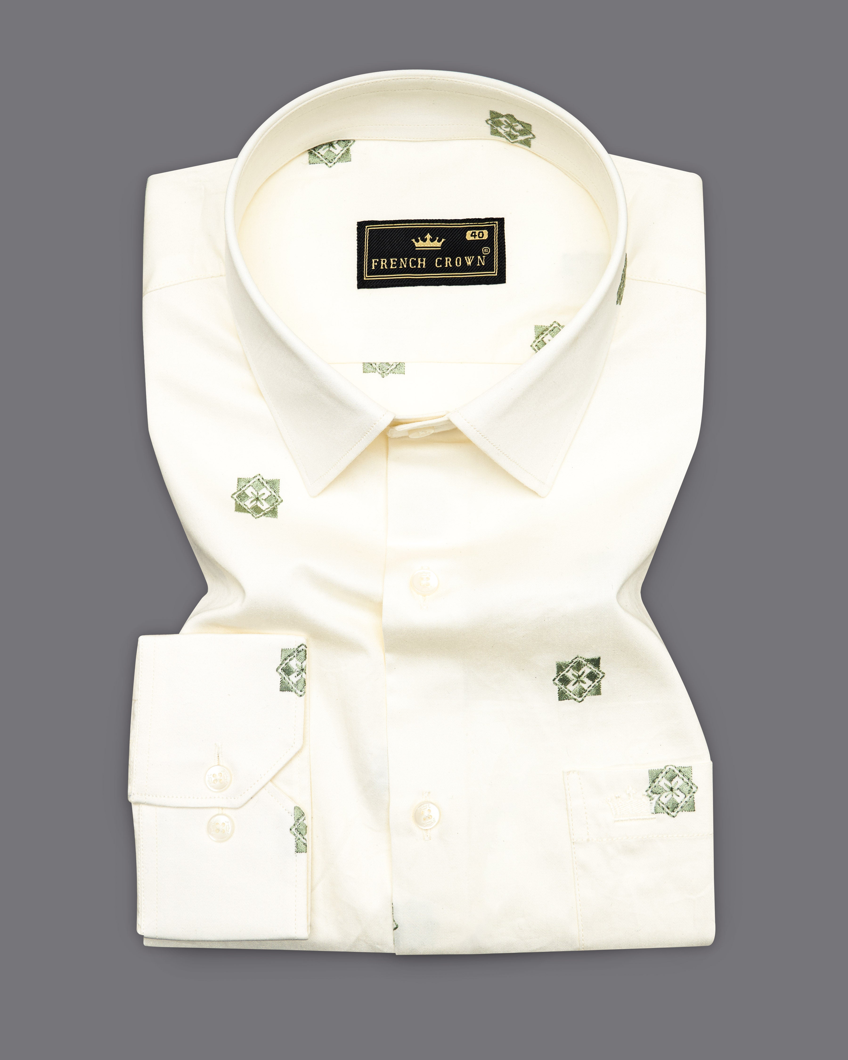 Spring Cream Embroidered Super Soft Premium Cotton Shirt 9729-38, 9729-H-38, 9729-39, 9729-H-39, 9729-40, 9729-H-40, 9729-42, 9729-H-42, 9729-44, 9729-H-44, 9729-46, 9729-H-46, 9729-48, 9729-H-48, 9729-50, 9729-H-50, 9729-52, 9729-H-52