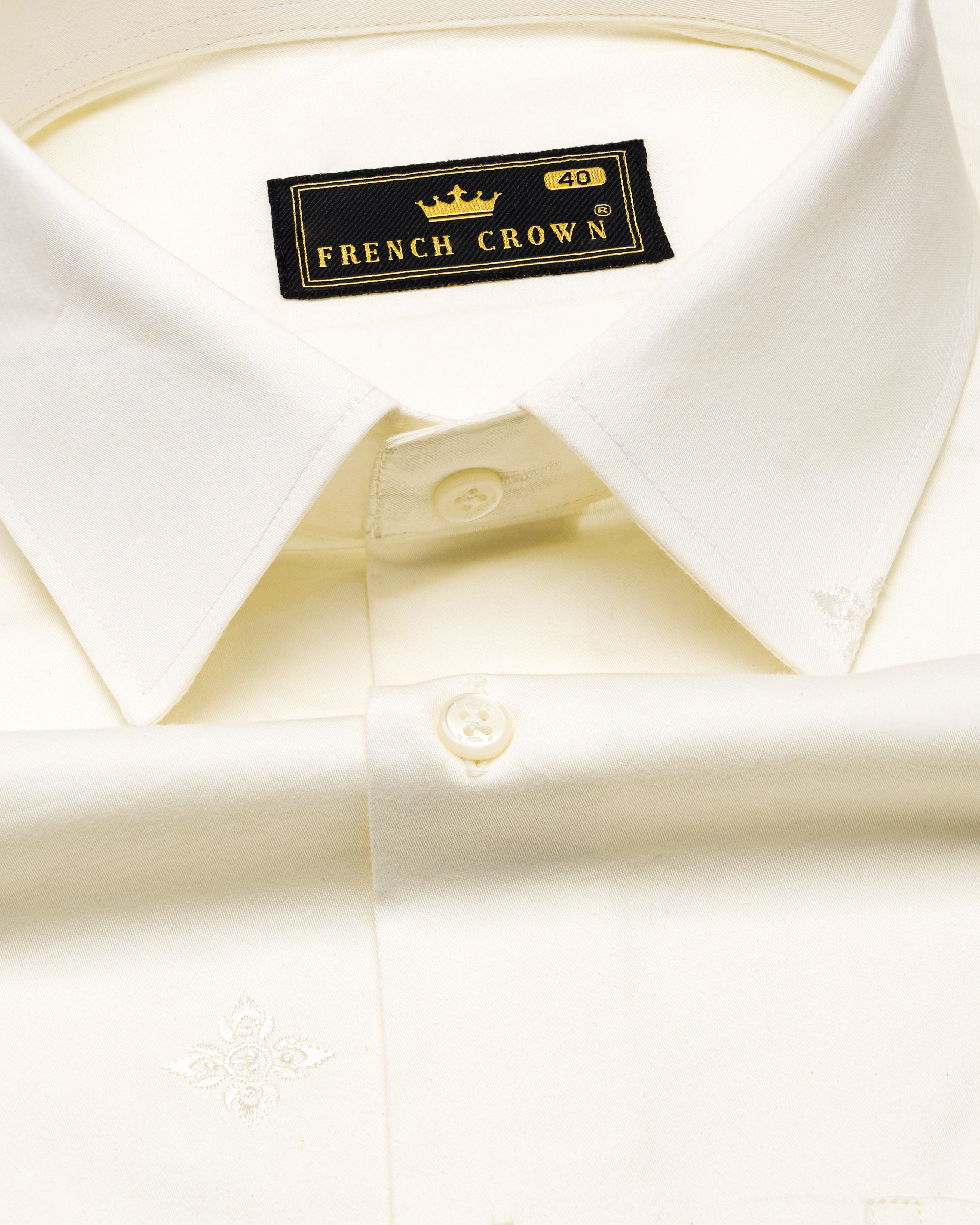 Wheatfield Cream Embroidered Textured Super Soft Premium Cotton Shirt 9735-38, 9735-H-38, 9735-39, 9735-H-39, 9735-40, 9735-H-40, 9735-42, 9735-H-42, 9735-44, 9735-H-44, 9735-46, 9735-H-46, 9735-48, 9735-H-48, 9735-50, 9735-H-50, 9735-52, 9735-H-52