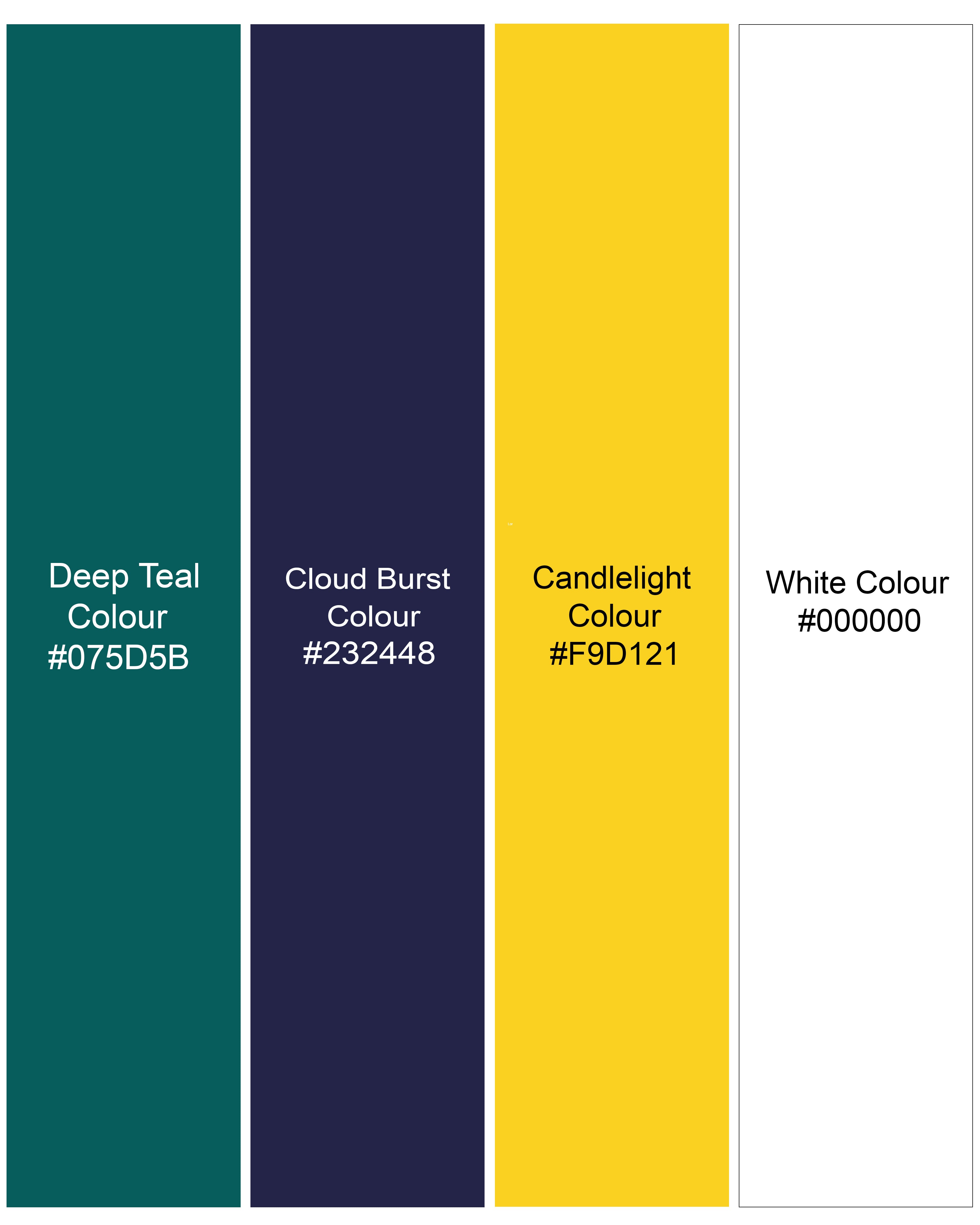 Bright White with Deep Teal Green and Cloud Burst Blue Printed Premium Cotton Designer Shirt 9767-P364-38, 9767-P364-H-38, 9767-P364-39, 9767-P364-H-39, 9767-P364-40, 9767-P364-H-40, 9767-P364-42, 9767-P364-H-42, 9767-P364-44, 9767-P364-H-44, 9767-P364-46, 9767-P364-H-46, 9767-P364-48, 9767-P364-H-48, 9767-P364-50, 9767-P364-H-50, 9767-P364-52, 9767-P364-H-52